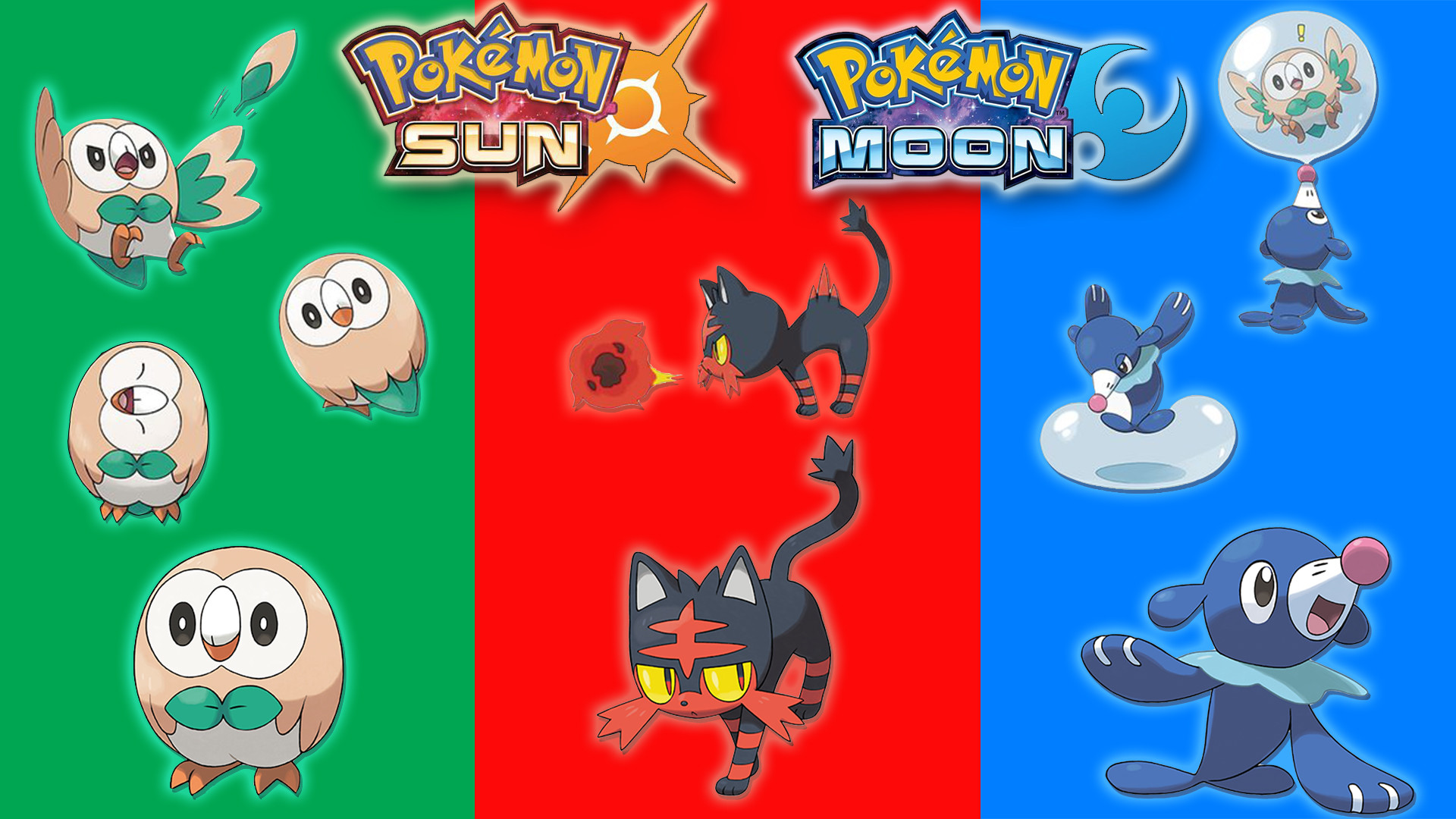 1920x1080 [SUMO Spoiler] Pokemon Sun and Moon Starter Background!
