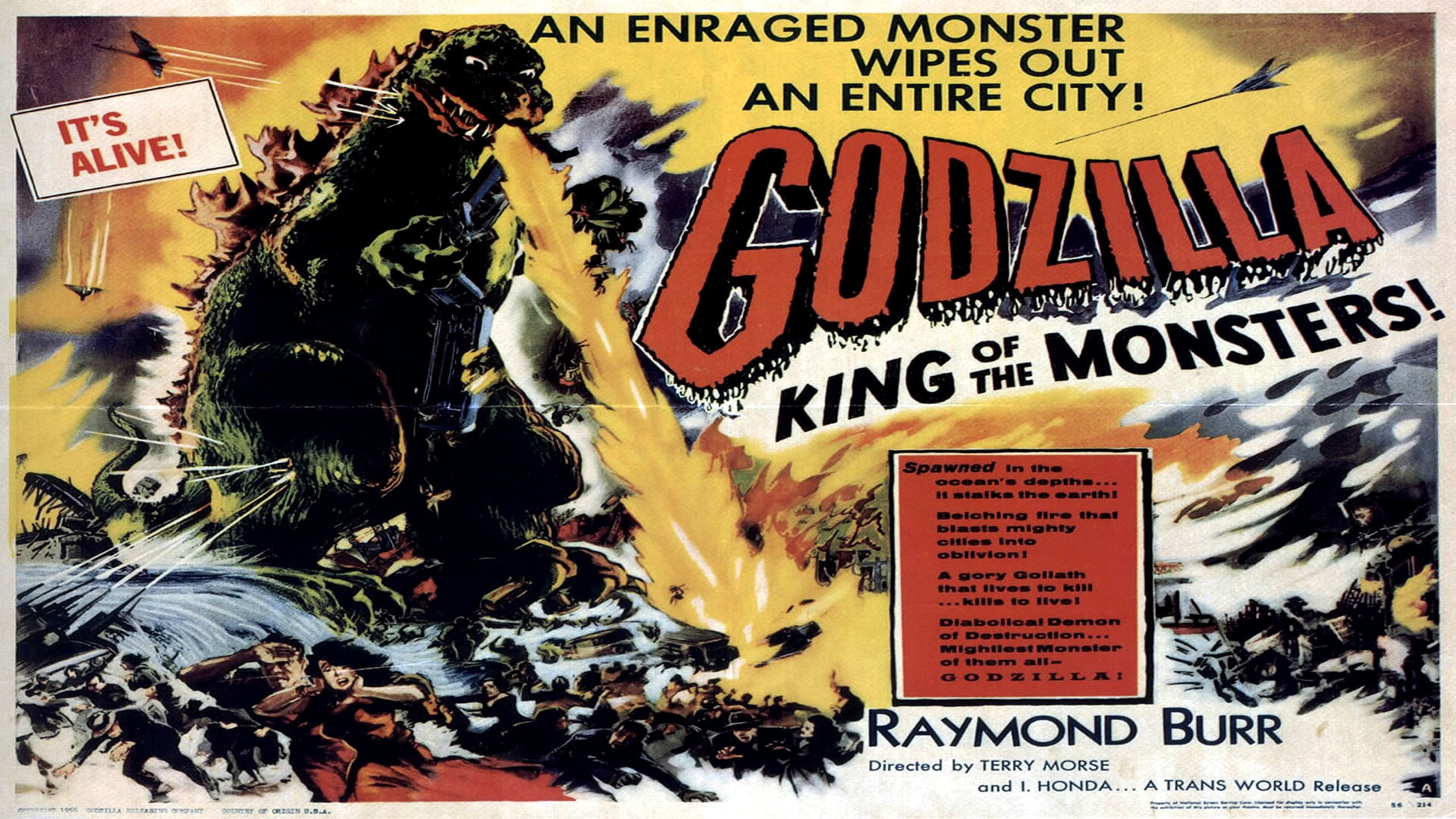1920x1080 GODZILLA Landscape Monster B Movie Posters Wallpaper Image 