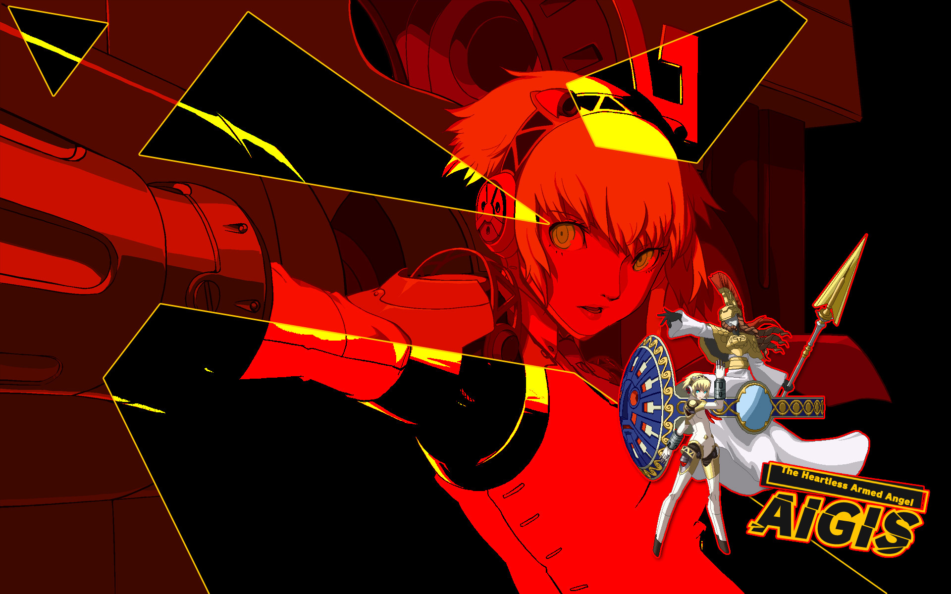1920x1200 Aigis: Her fingers are GUNS, her eyes are SIGHTS!