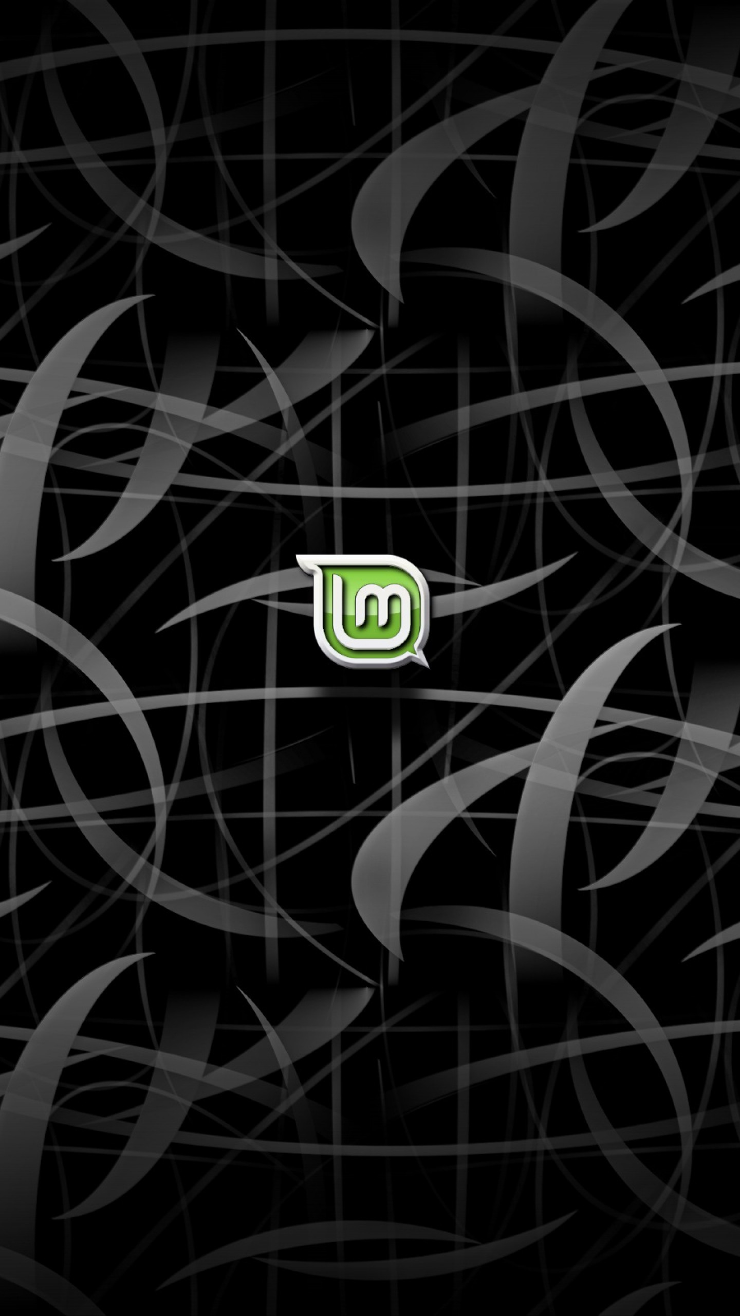 1440x2560 Preview wallpaper linux, gnu, linux mint, logo, abstraction 