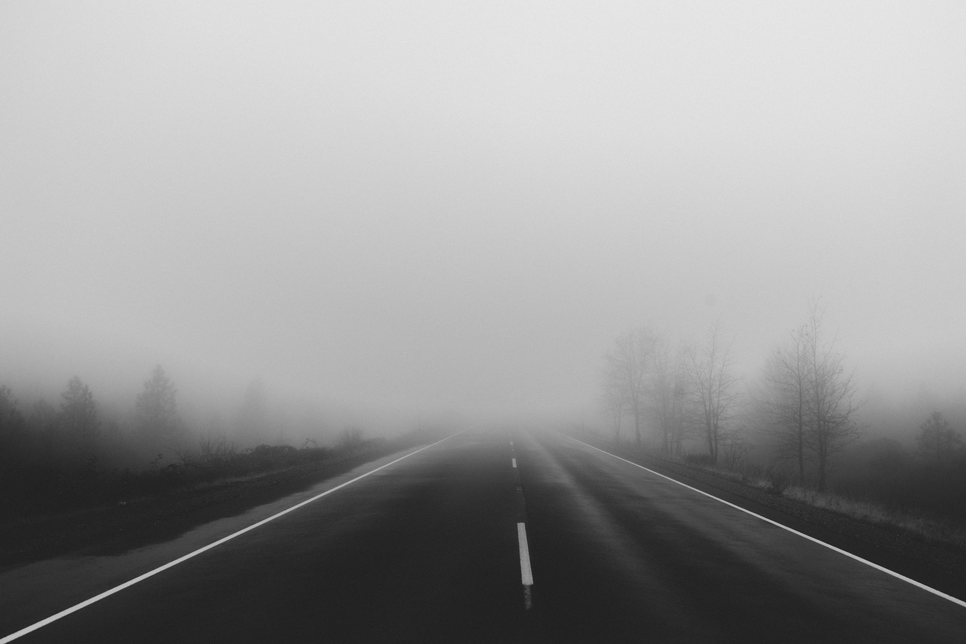 1920x1280 Free stock photo of road, fog, foggy, mist