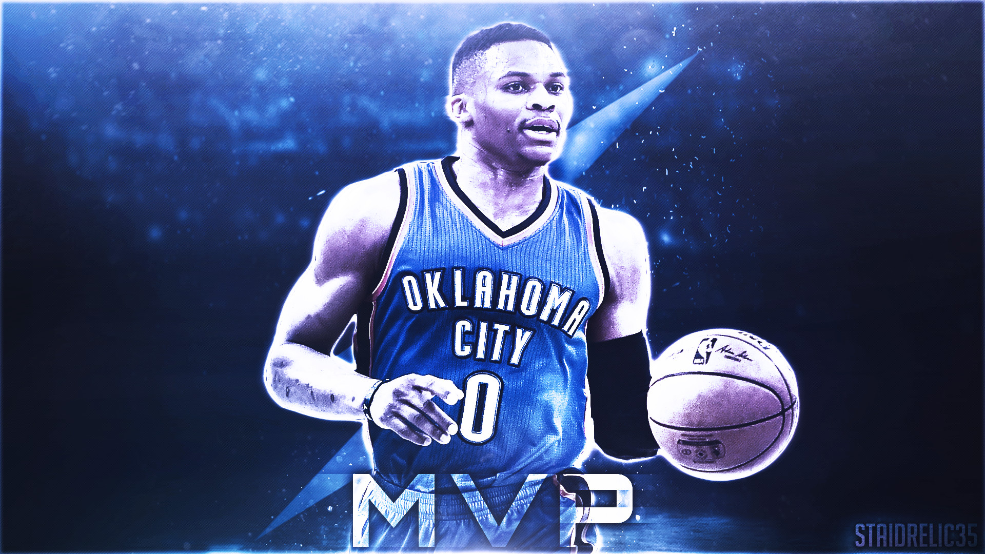 1920x1080 Simple Russell Westbrook "MVP" design I created. What do you guys think?