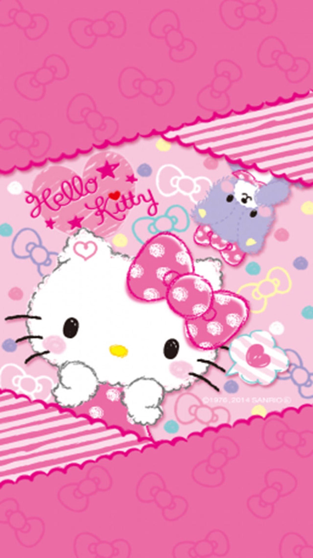 1242x2208 Pink hello kitty