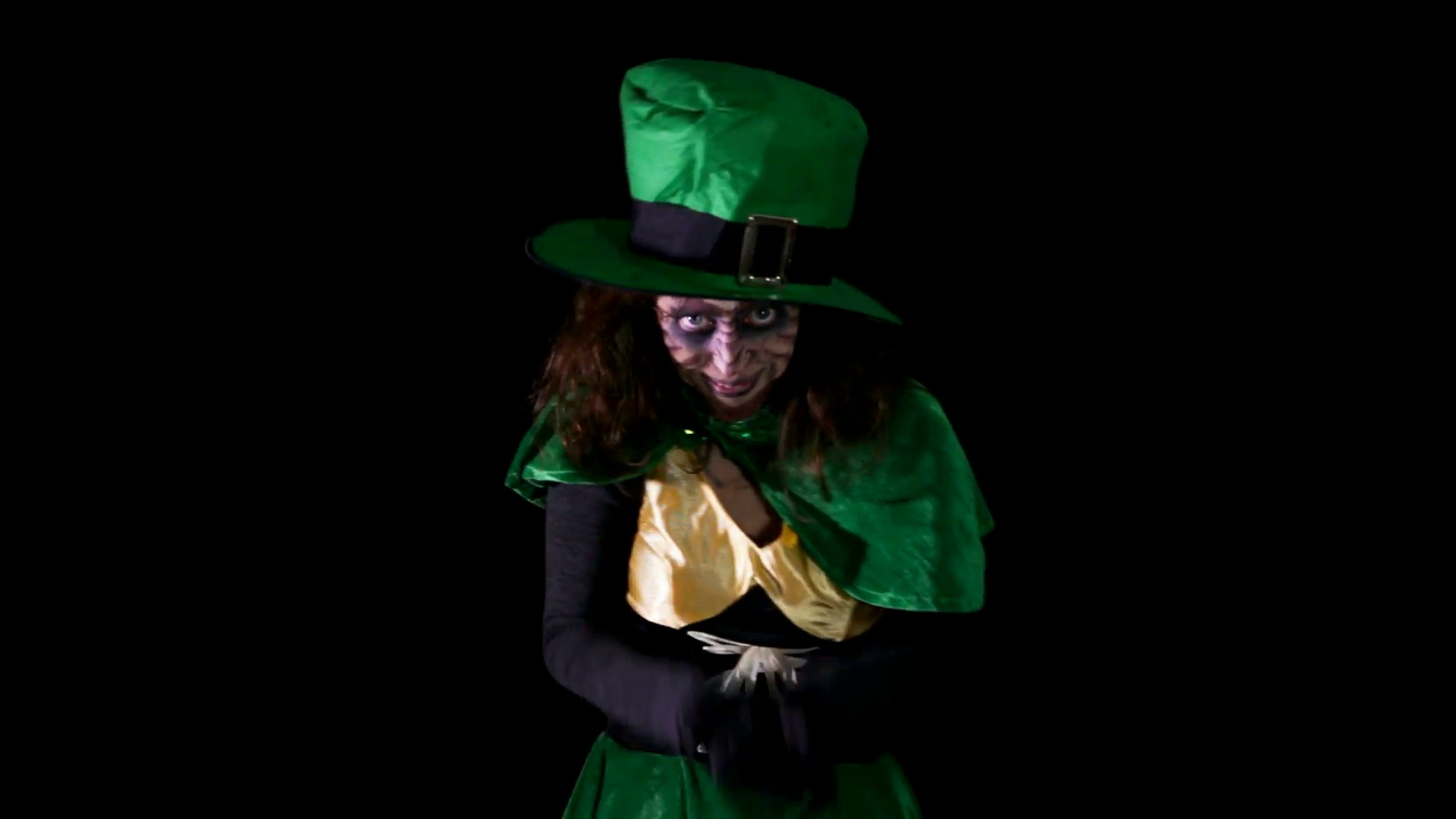 1920x1080 funny leprechuan in front of black background, hd video Stock Video Footage  - VideoBlocks