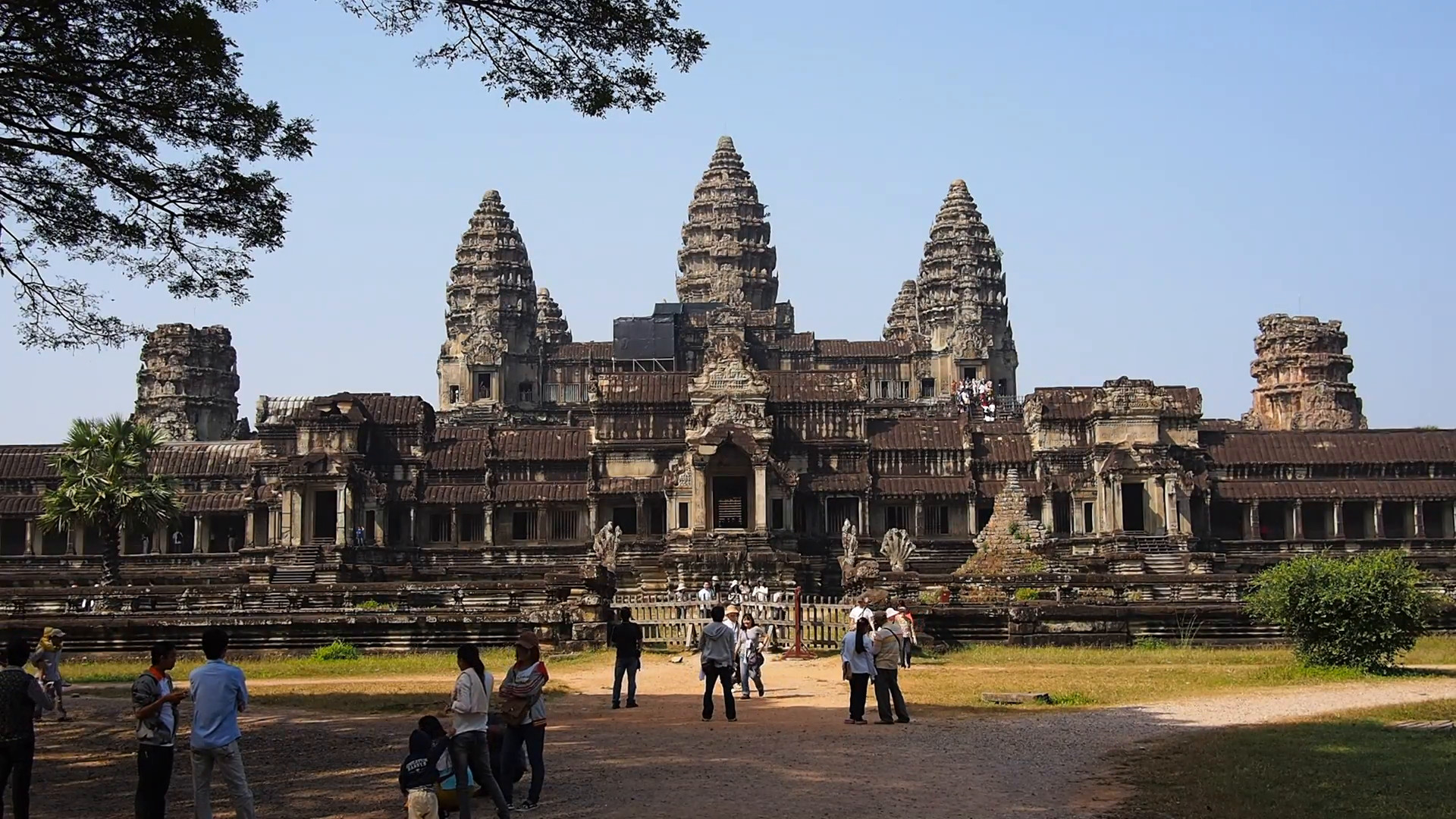 1920x1080 Tourists at Angkor Wat Temple, Siem Reap, Cambodia Stock Video Footage -  VideoBlocks