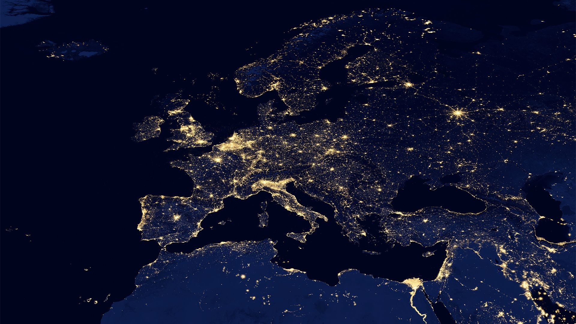 1920x1080 Europe at night (1920 x 1080) ...