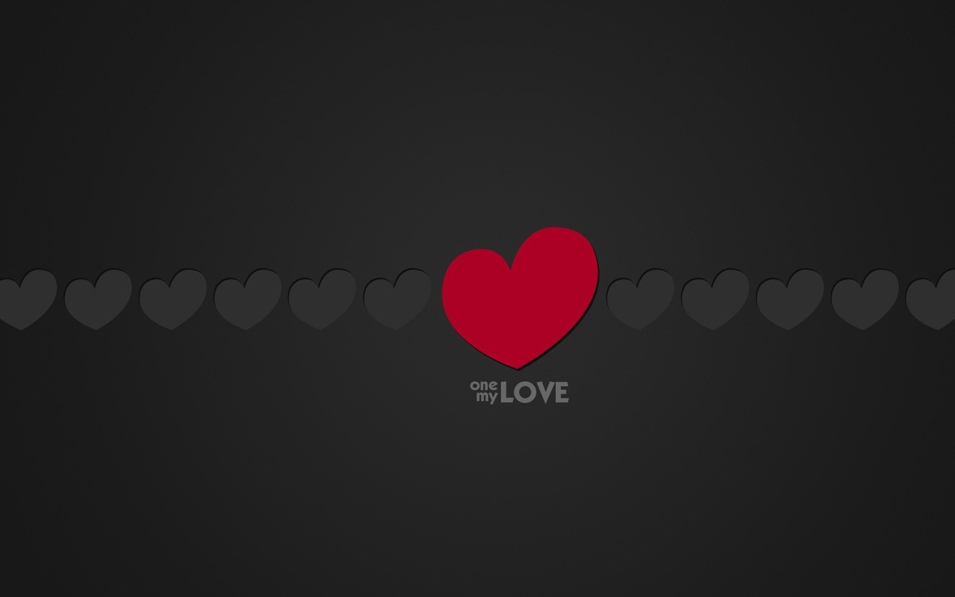 1920x1200 love 14 february inscription heart black background valentine's day