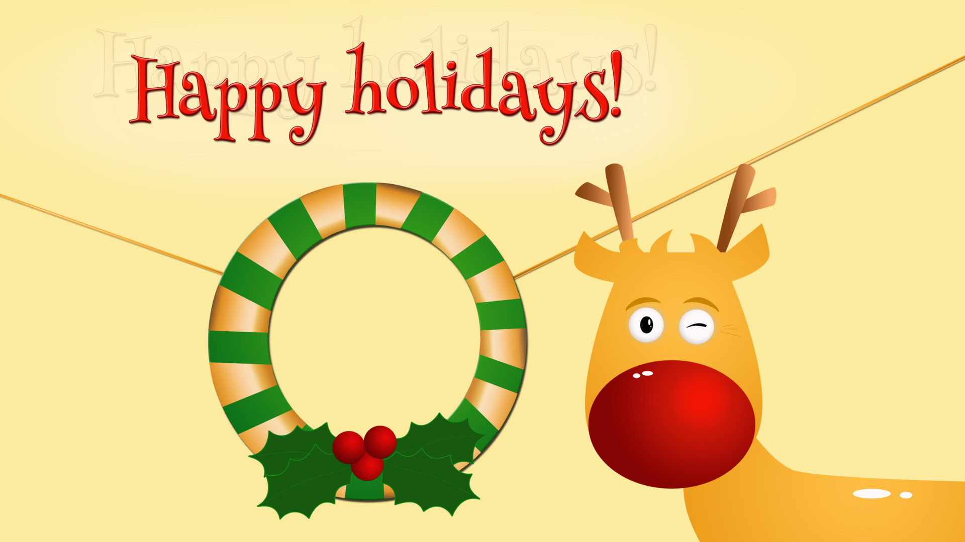 1920x1080 Happy-holidays-rudolph-christmas-merry-christmas-wreath-HD-