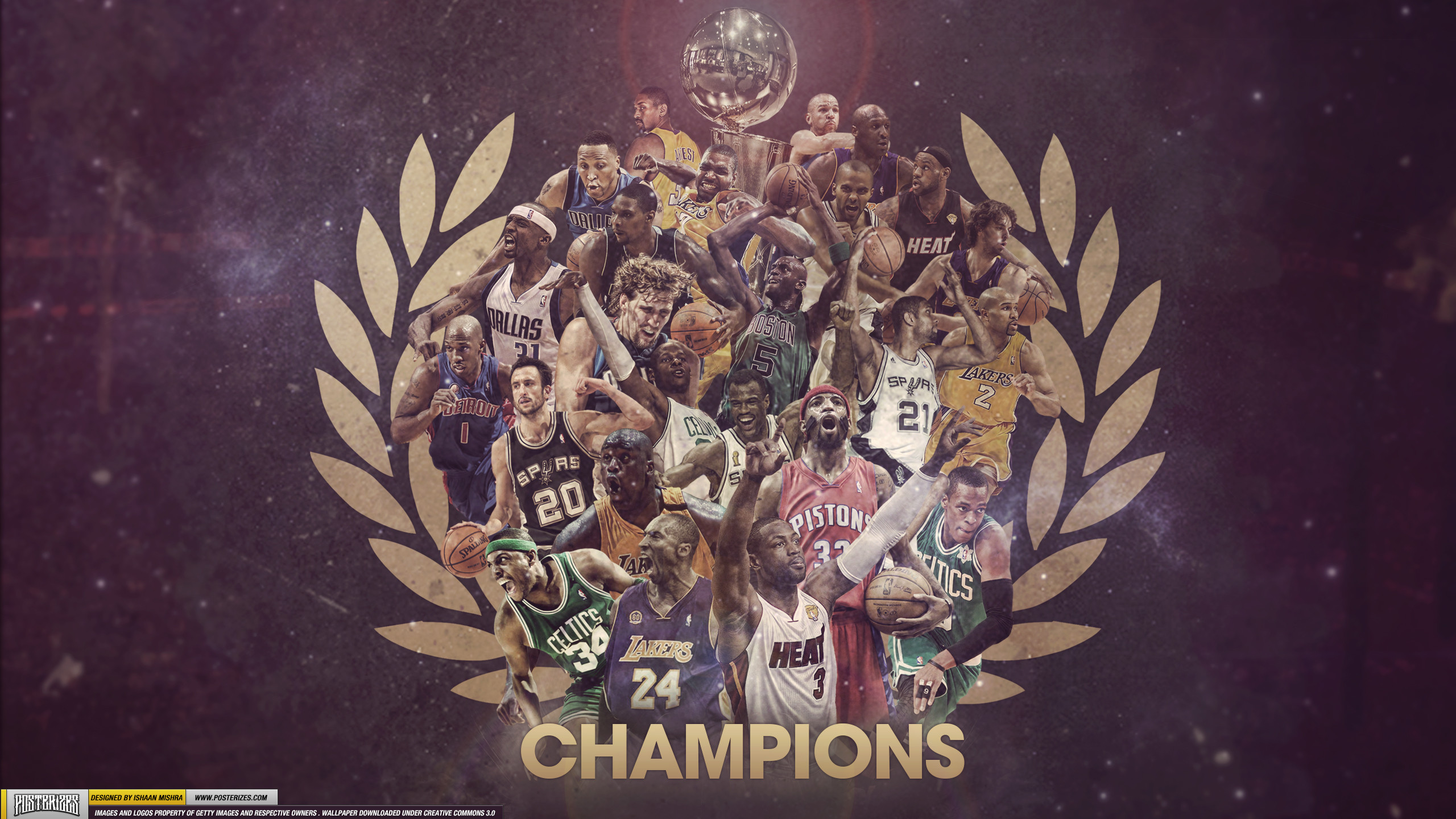 2560x1440 NBA Champions 1999-2012 (WALLPAPER)