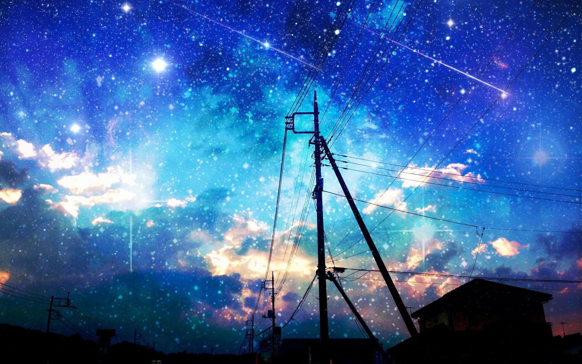 Download Aesthetic Anime Scenery Of The Night Sky Wallpaper  Wallpaperscom
