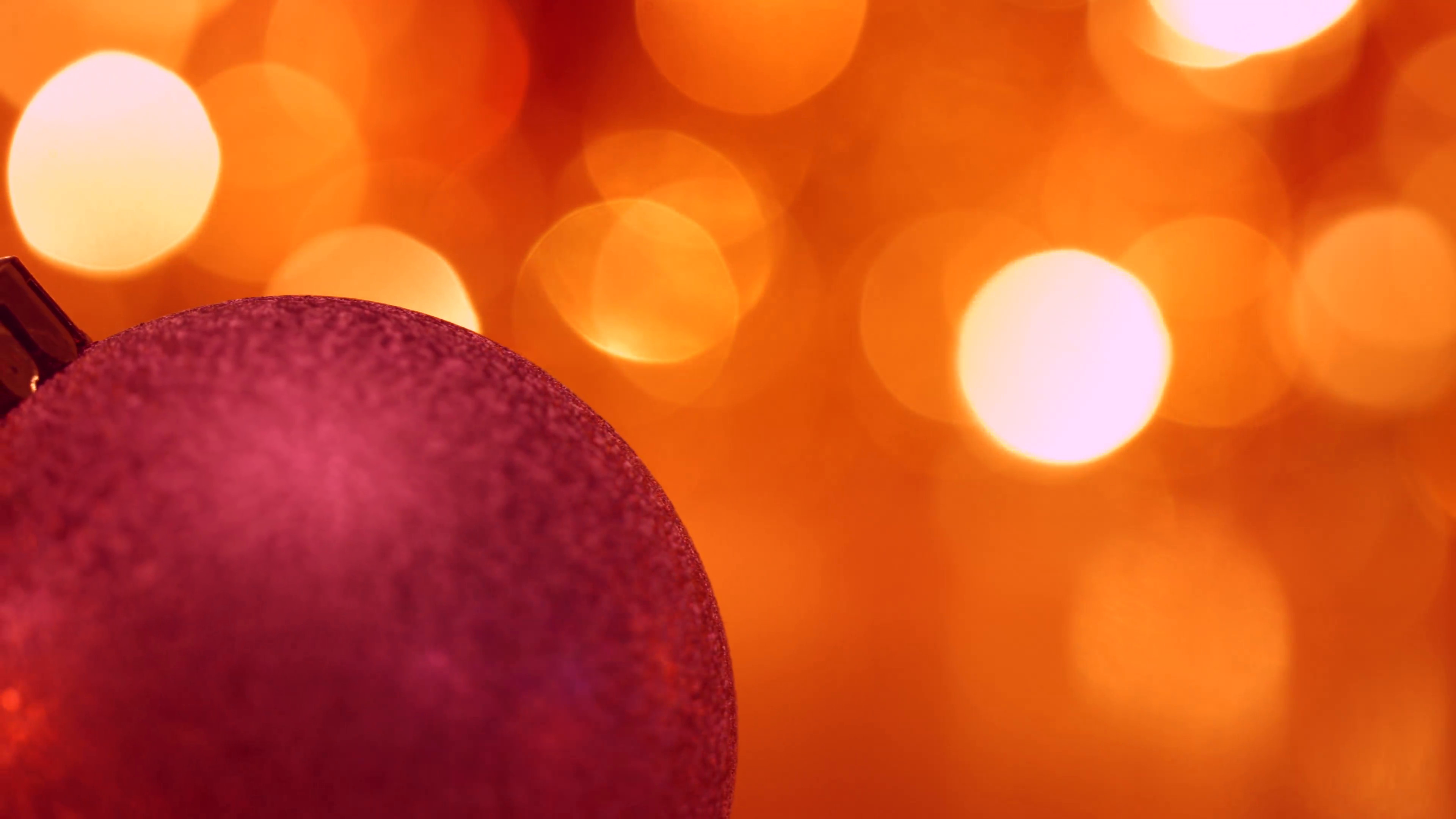 3840x2160 Abstract Blurred Bokeh Holiday Background. Christmas Tree Lights Twinkling