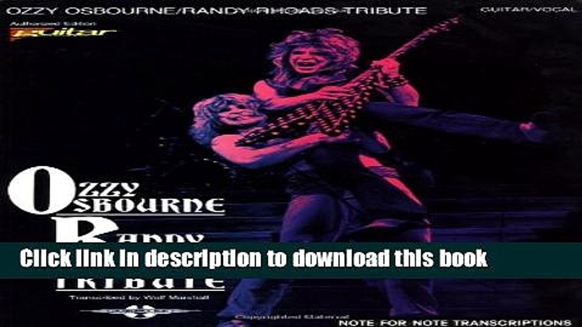 1920x1080 [Download] Ozzy Osbourne - Randy Rhoads Tribute Paperback Online - video  dailymotion