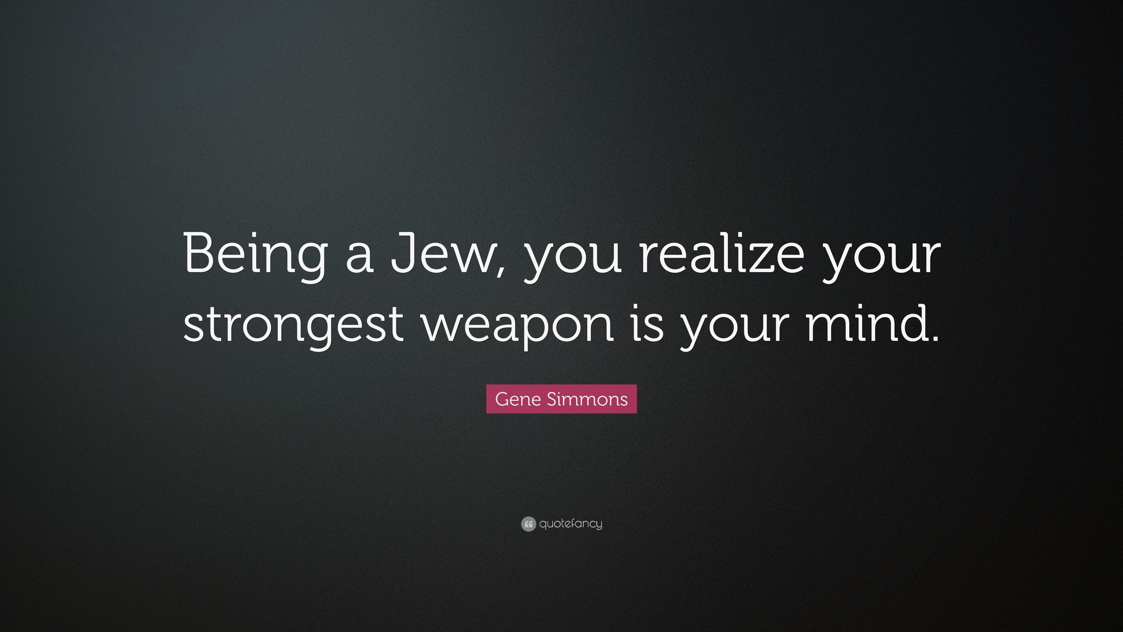 3840x2160 Gene Simmons Quote: “Being a Jew, you realize your strongest weapon is your