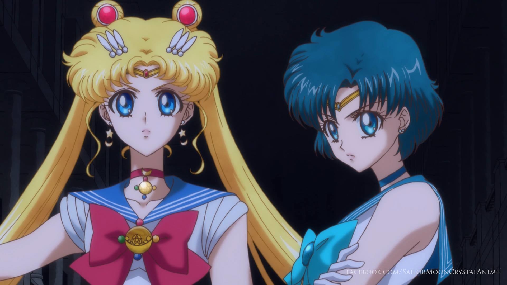 1920x1080 Sailor Moon and Sailor Mercury - Sailor Moon Crystal