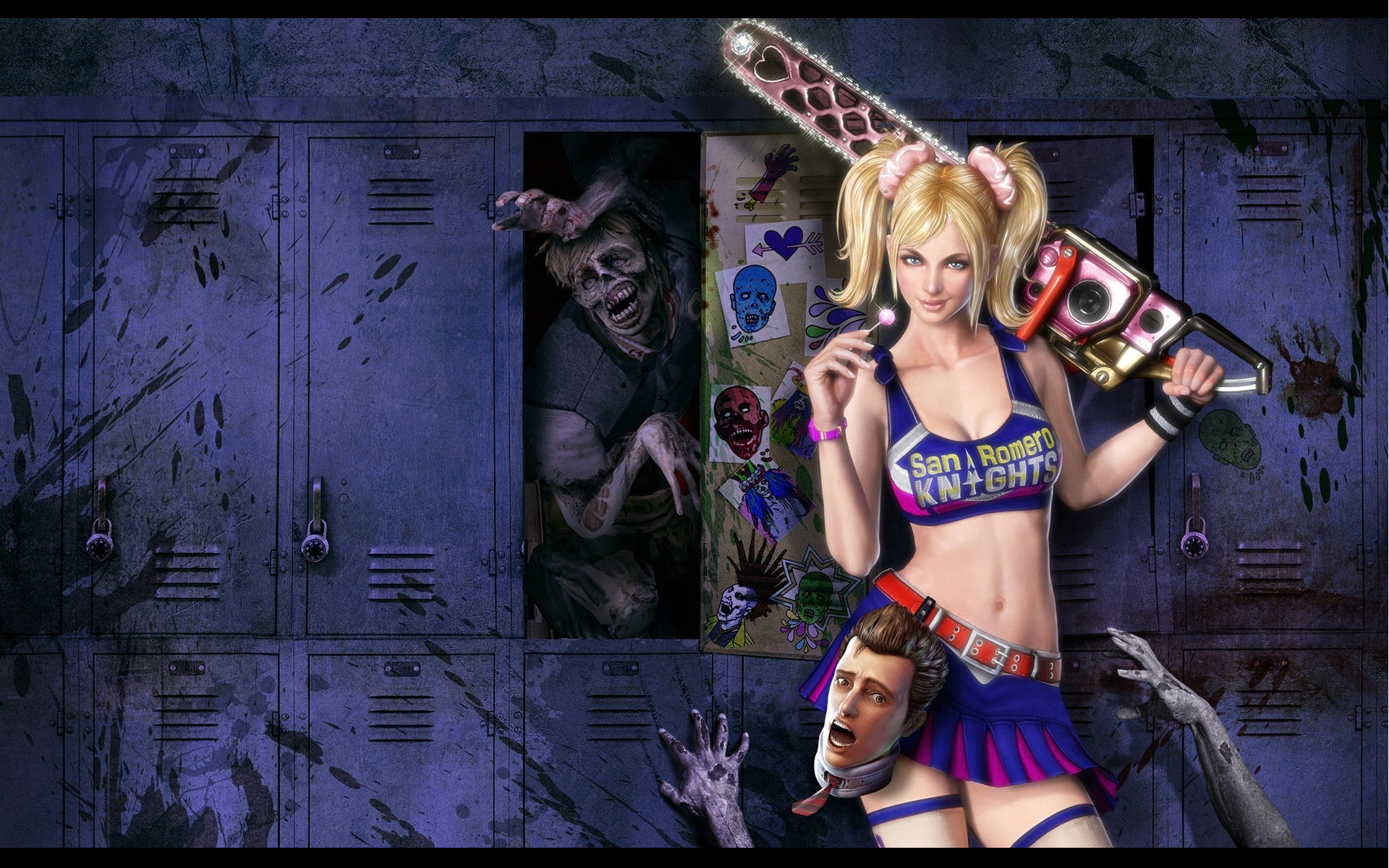 1920x1200 Lollipop Chainsaw dark horror blood blonde sexy babe zombie c wallpaper |   | 151780 | WallpaperUP