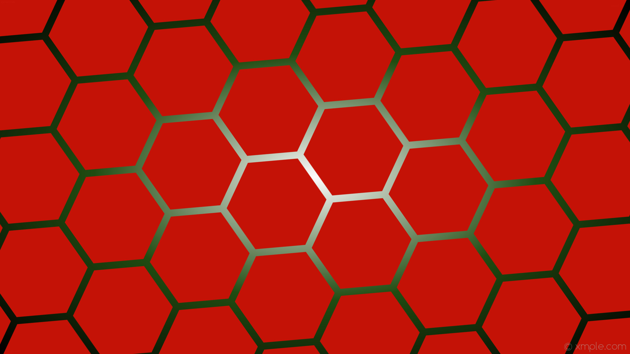 2048x1152 wallpaper black green glow white red hexagon gradient dark green #c41306  #ffffff #1e4d11