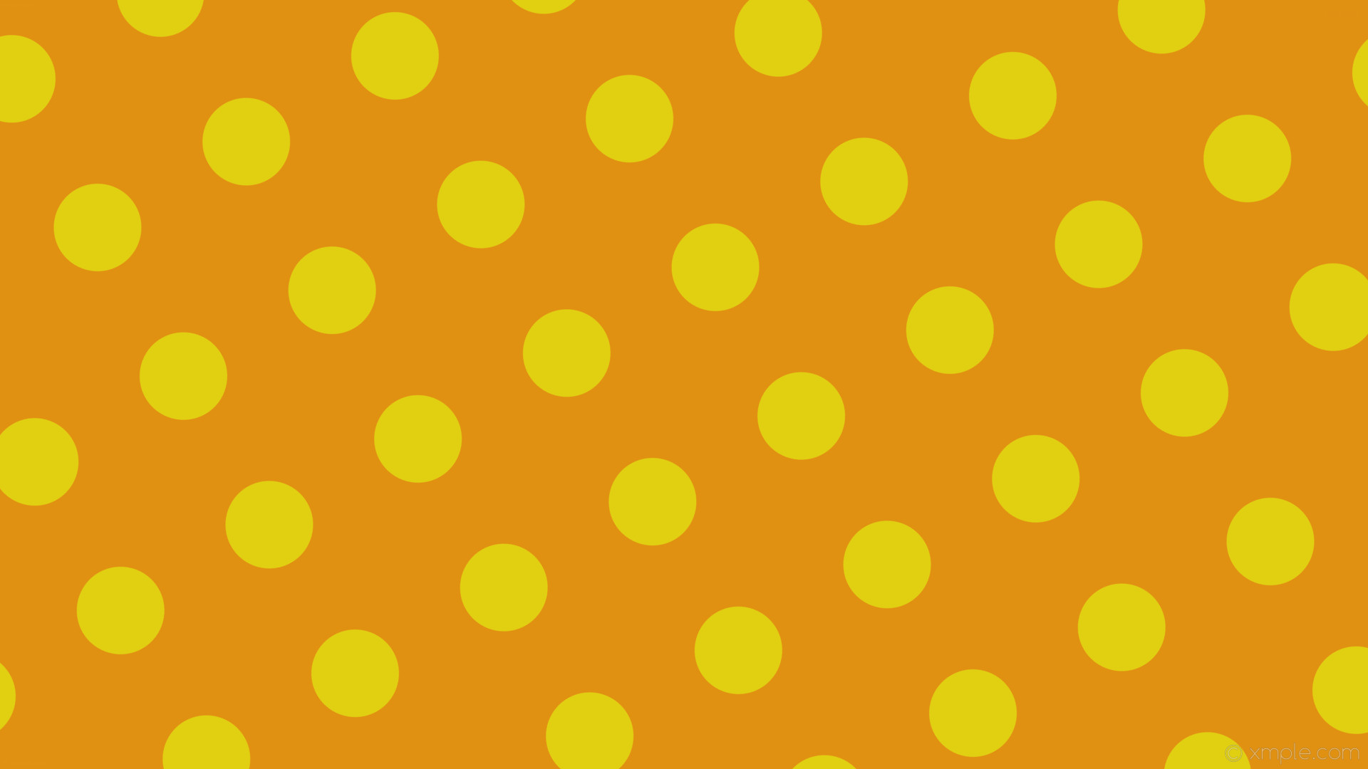 1920x1080 wallpaper yellow orange polka dots spots #e19112 #e1cf12 120Â° 123px 241px