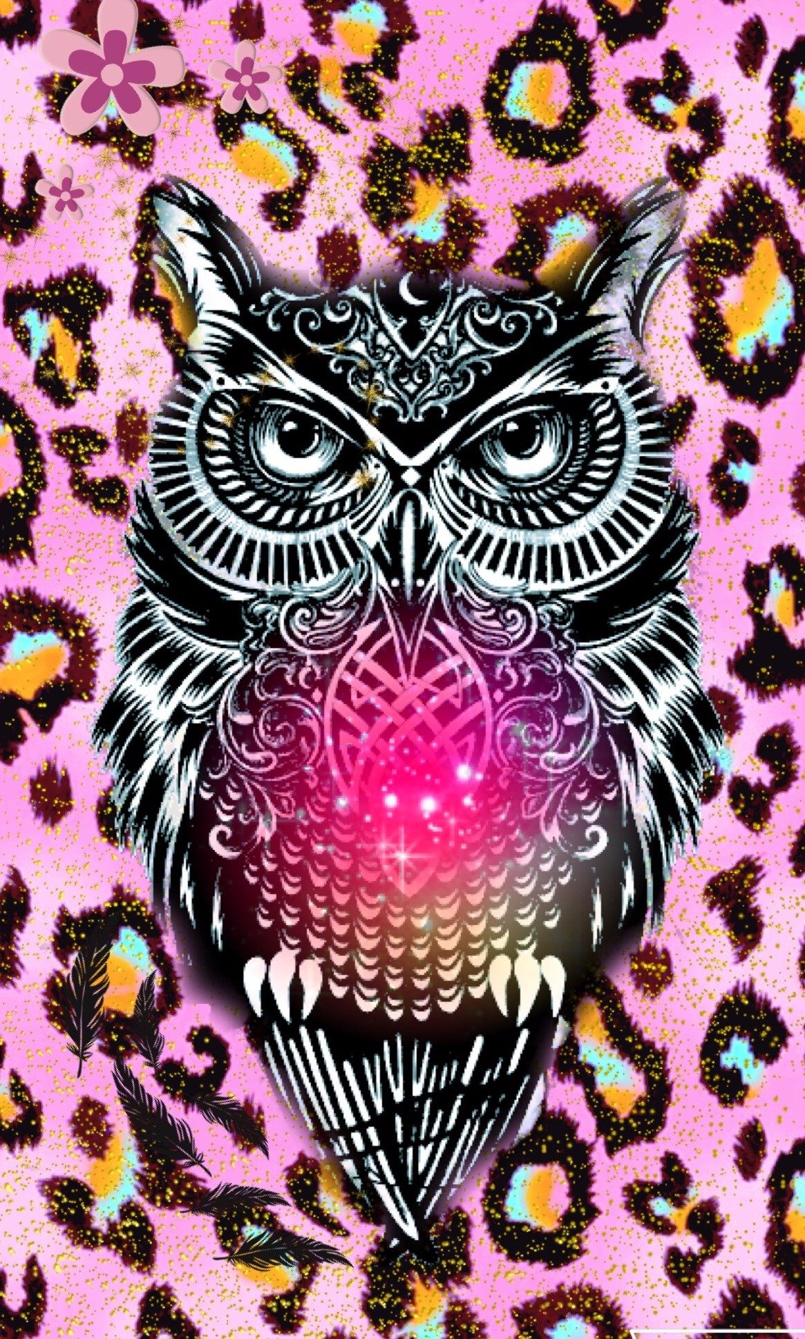 1165x1938 Animal print owl cute hispter by me