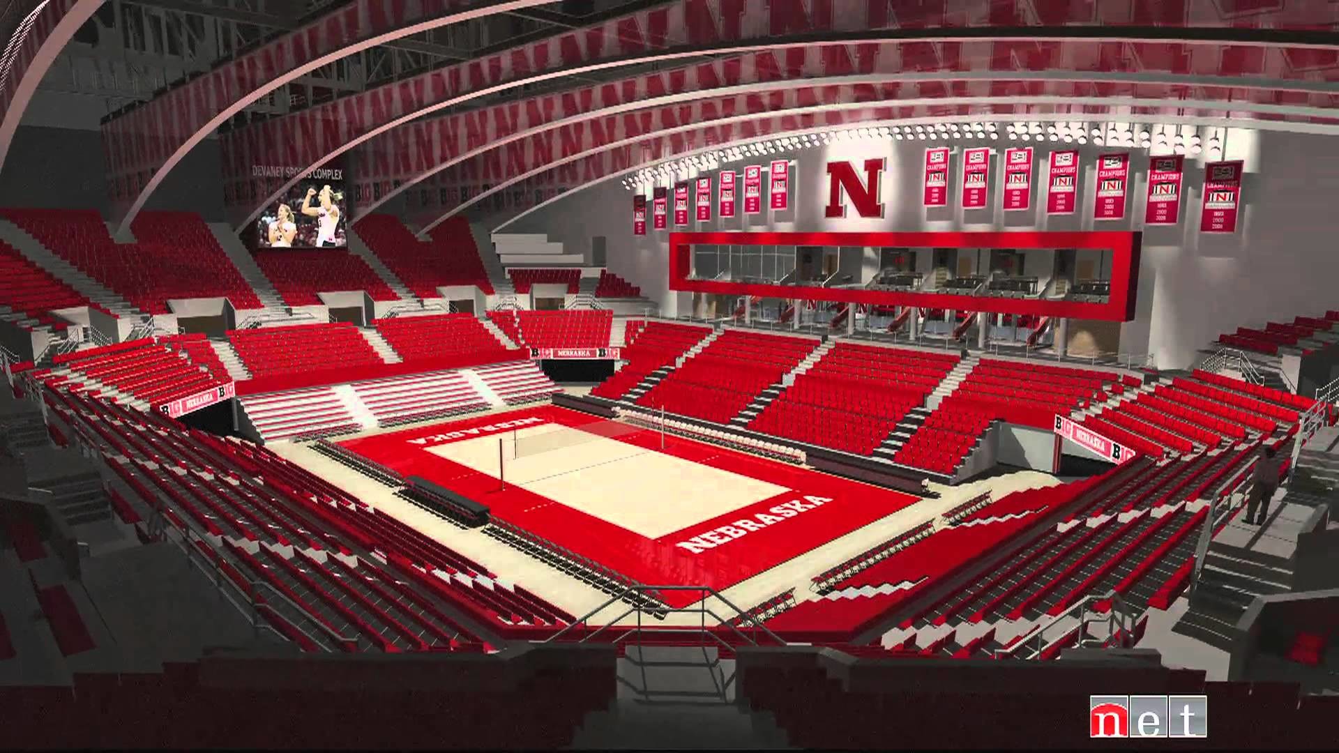 1920x1080 Husker Volleyball and the Devaney Center - An NET Sports Feature - YouTube