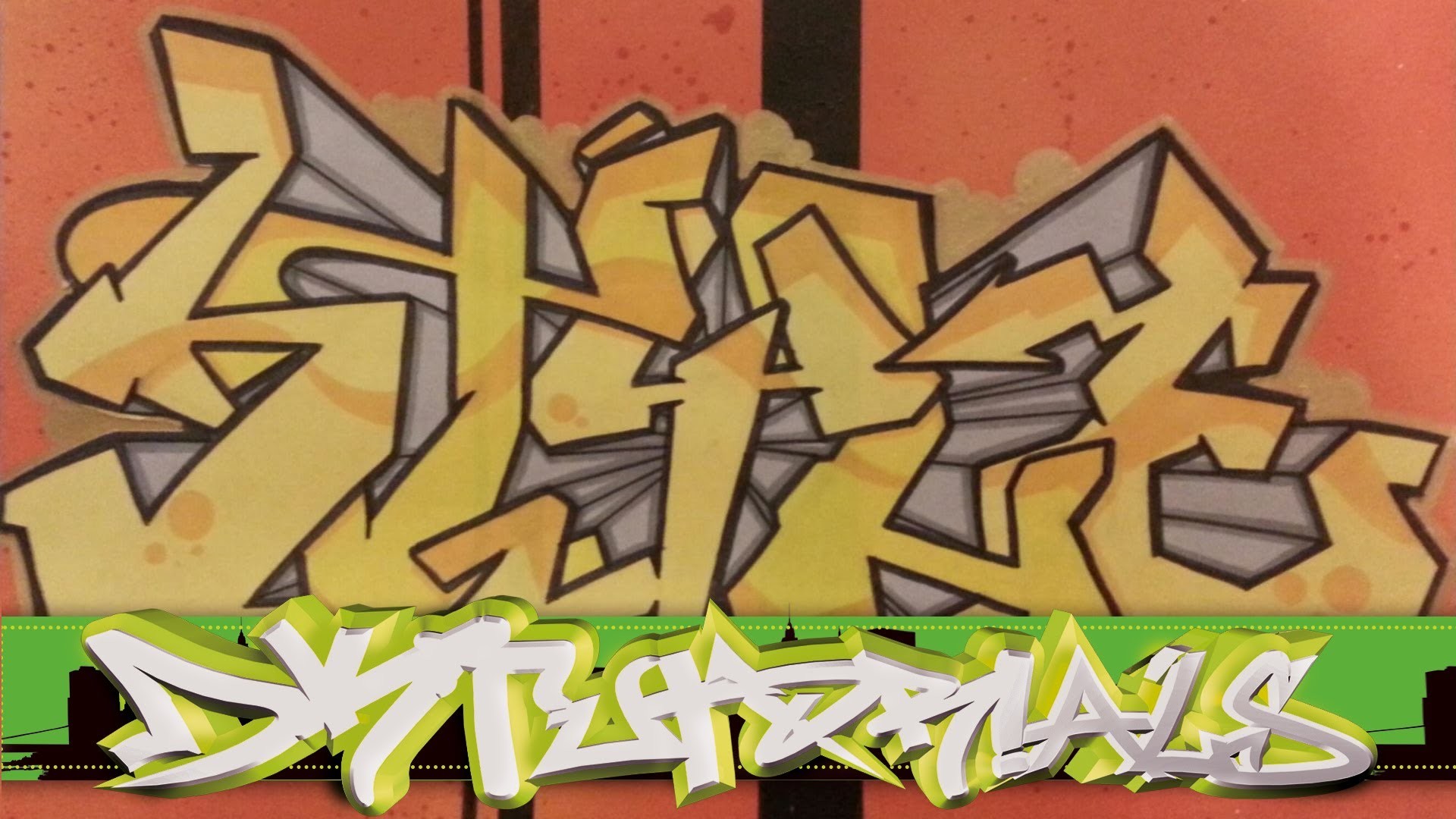 1920x1080 How to draw graffiti wildstyle letters - Graffiti style spraypaint  background - YouTube