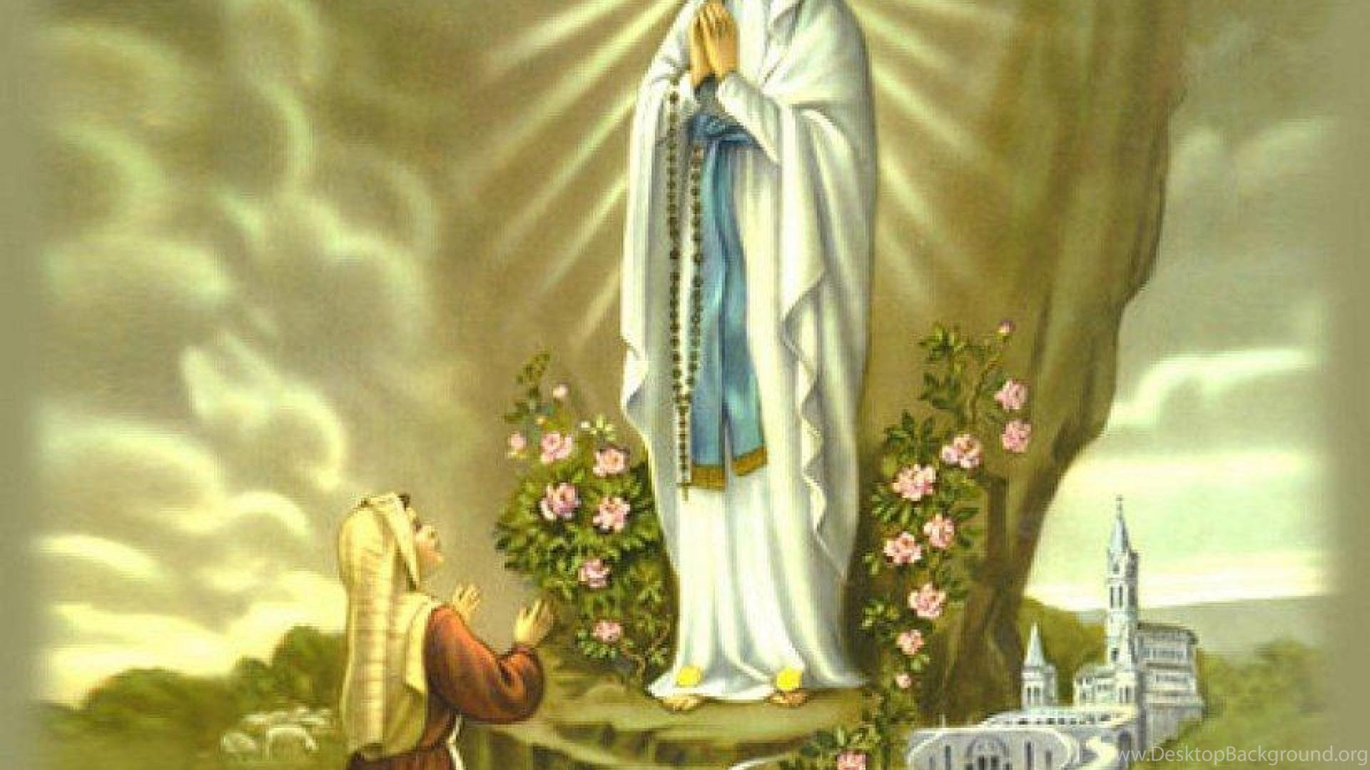 1920x1080 Wallpaper: Virgin Mary, Christ, Christianity, Goddess, Glory, Our .