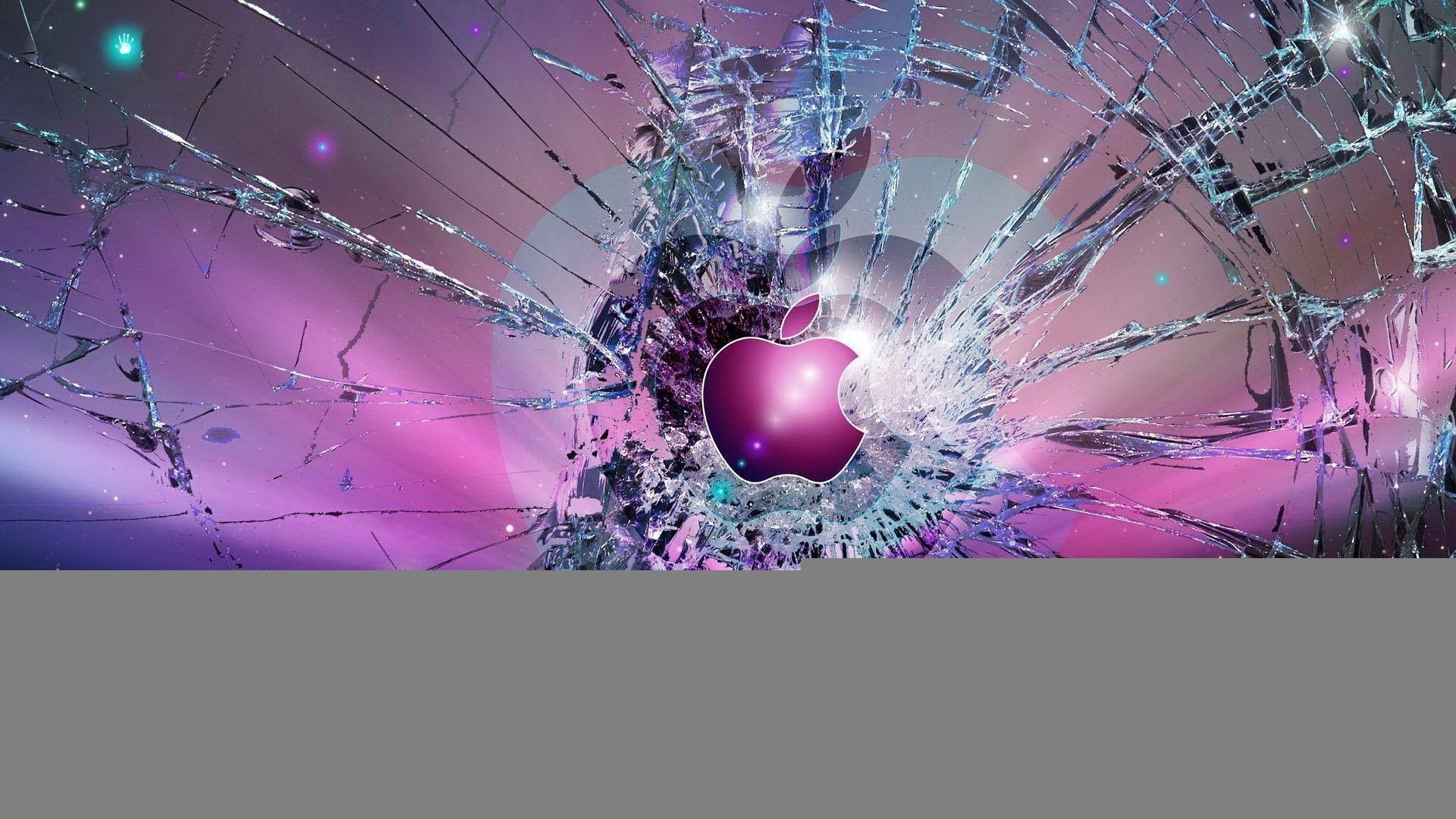 1920x1080 Apple Logo Broken Glass Mac wallpaper