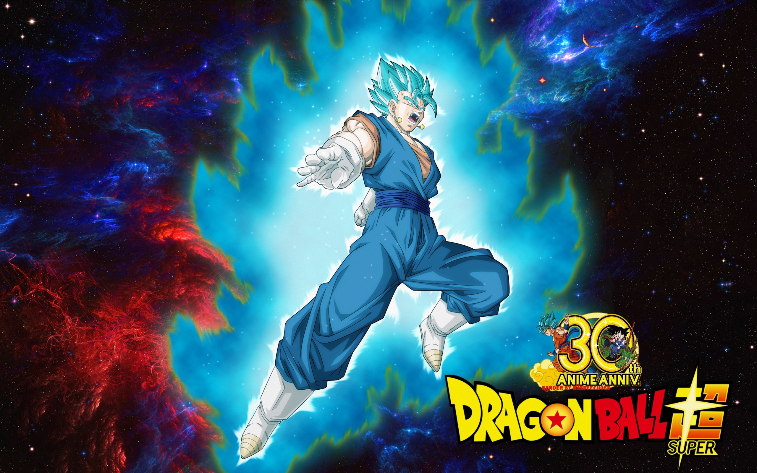 2560x1600 ... Dragon Ball Super Wallpaper - Vegito Saiyan Blue by WindyEchoes
