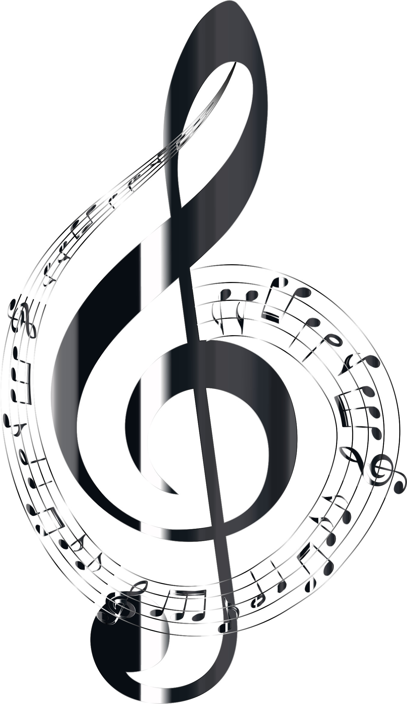 1354x2342 Polished Onyx Musical Notes Typography No Background