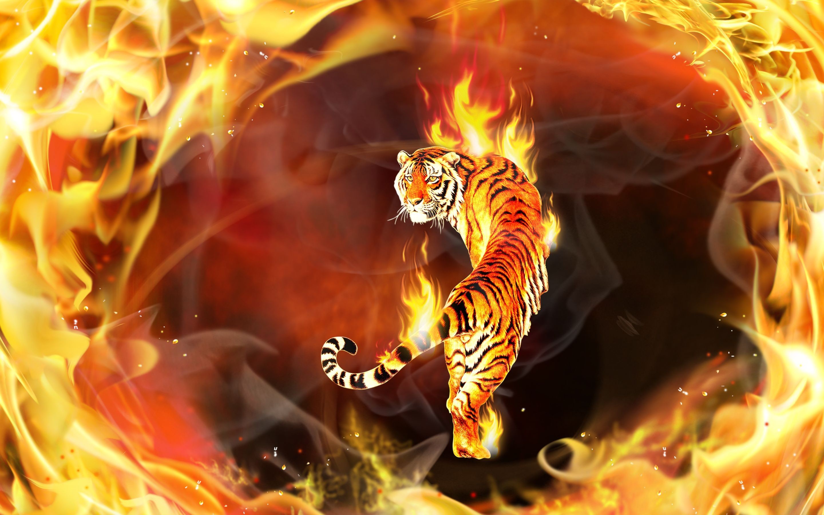 2880x1800 fire tiger-flames-digital-art-hd-wallpaper- – Apanache