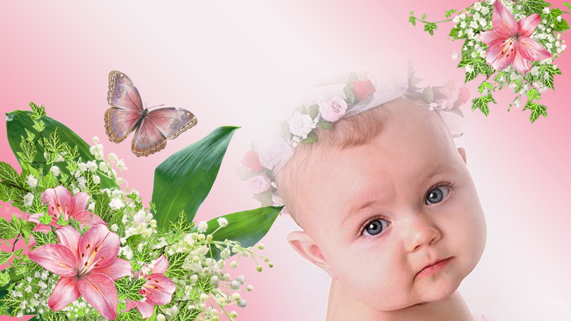 1920x1080 View Cute Angel Baby Girl Picture Wallpaper in Resolution
