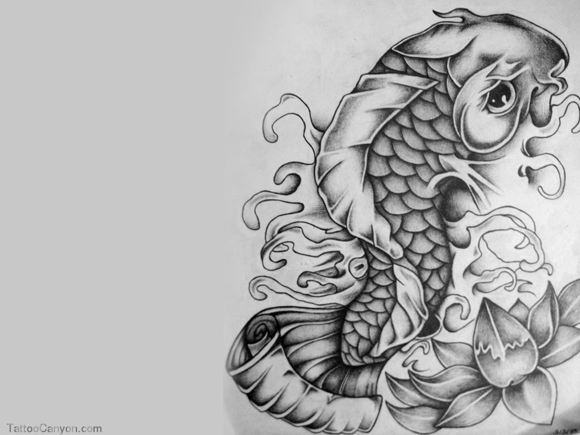 1920x1440 ... Yakuza Tattoo Design Wallpaper 16 Koi Fish Art Tattoo Design Images HD  Free Desktop Mobile 46290920029 ...