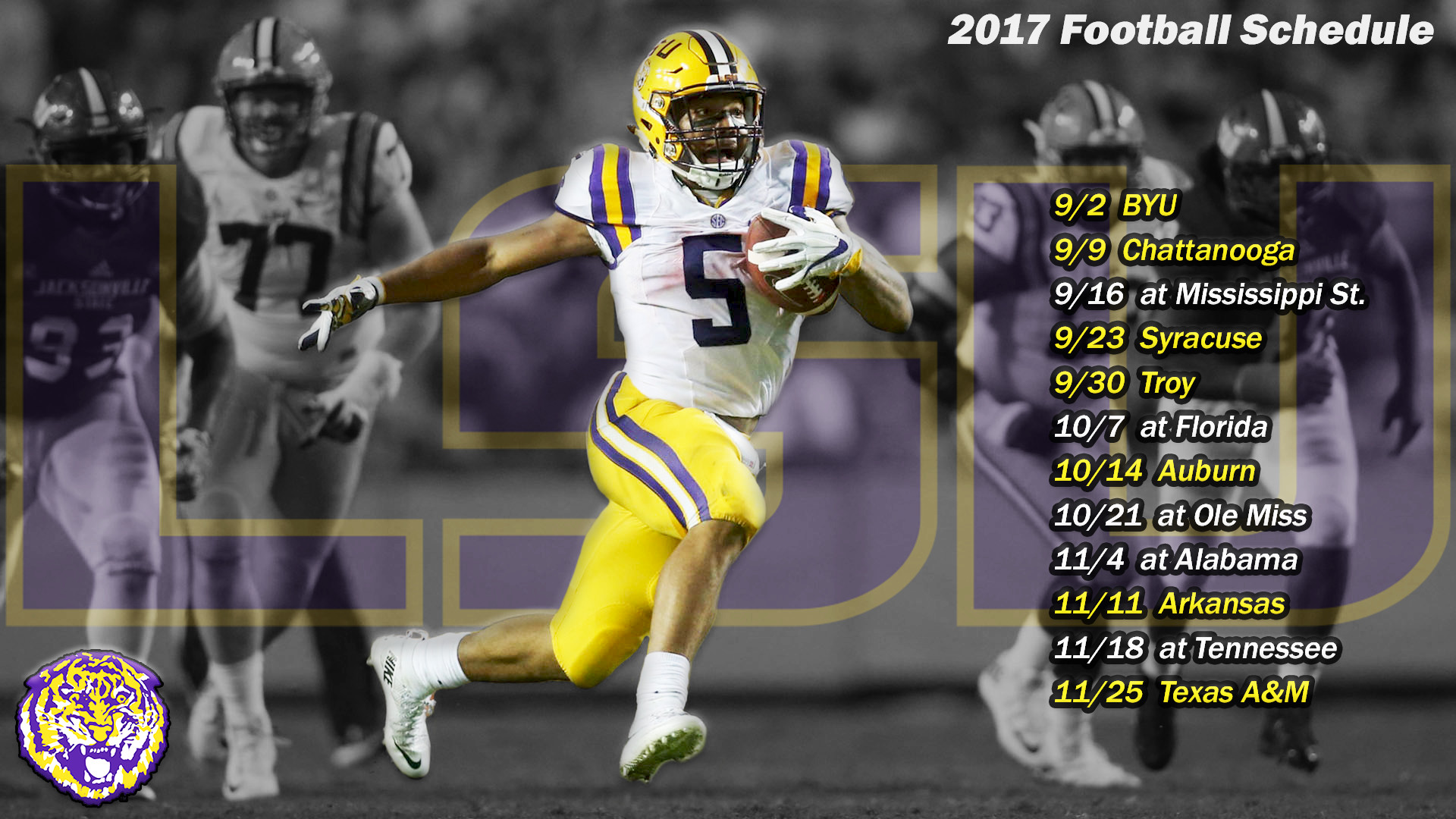 1920x1080 Figured I'd share with the GOAT LSU site, plan on making more soon. Always  looking for new wallpapers too, so share them here if you guys have any.