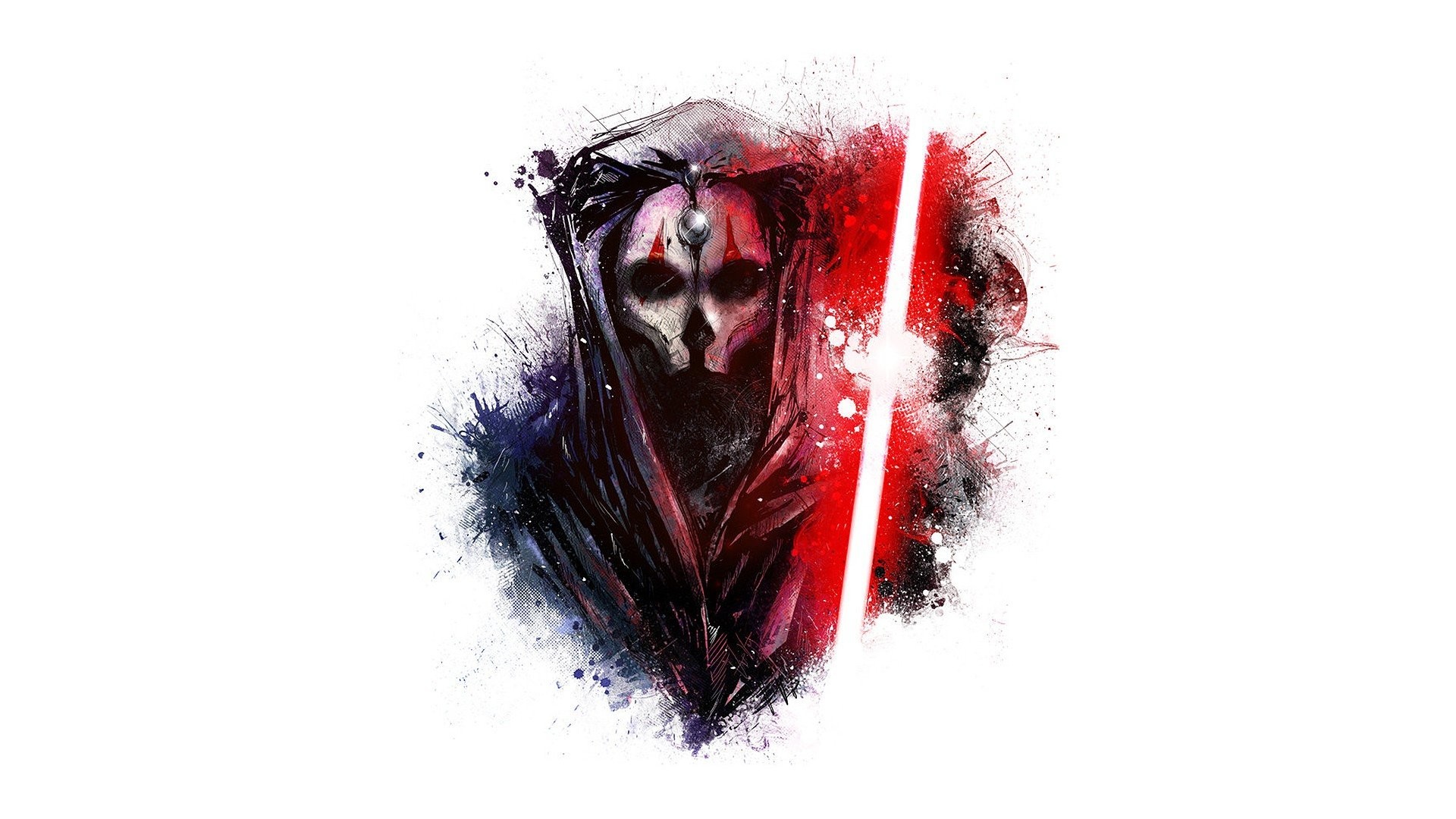 1920x1080 Darth Nihilus Fan Art George Lucas LucasArts Star Wars Knights Of The Old  Republic II Sith Lords Video Games White Background
