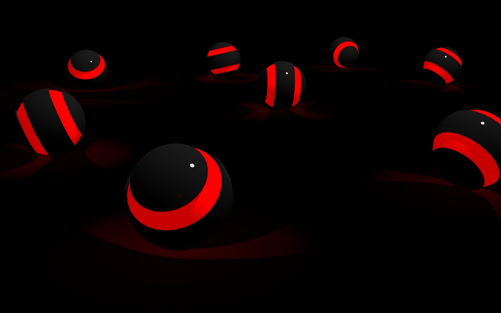 1920x1200 Black and Red Abstract Wallpaper