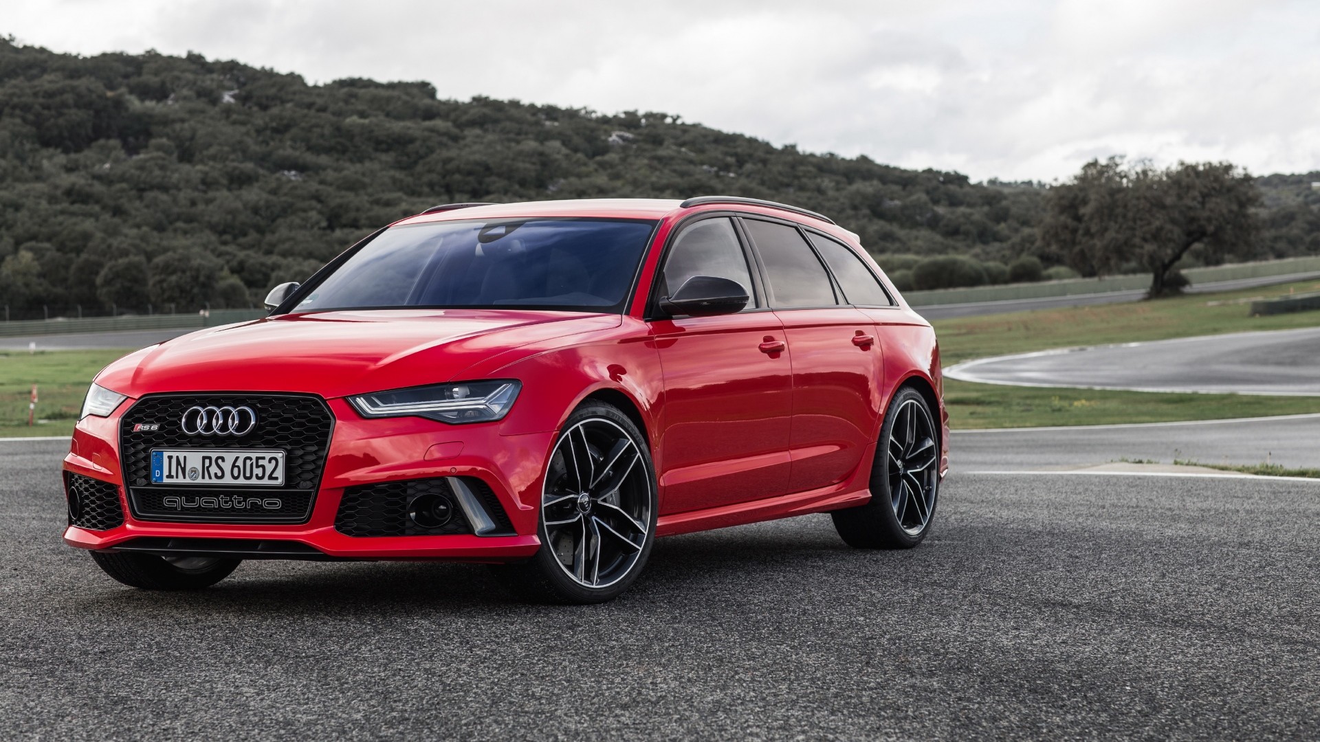 1920x1080 Preview wallpaper audi, avant, rs6, side view, red 