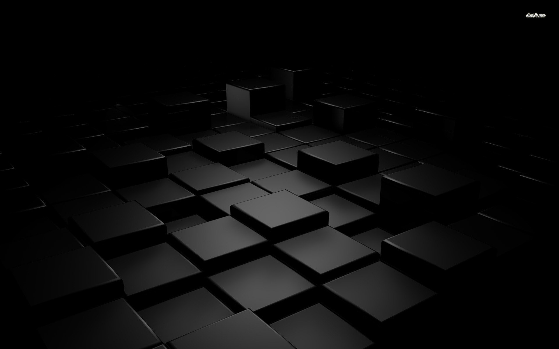 1920x1200 3d Â· Black cubes Wallpaper