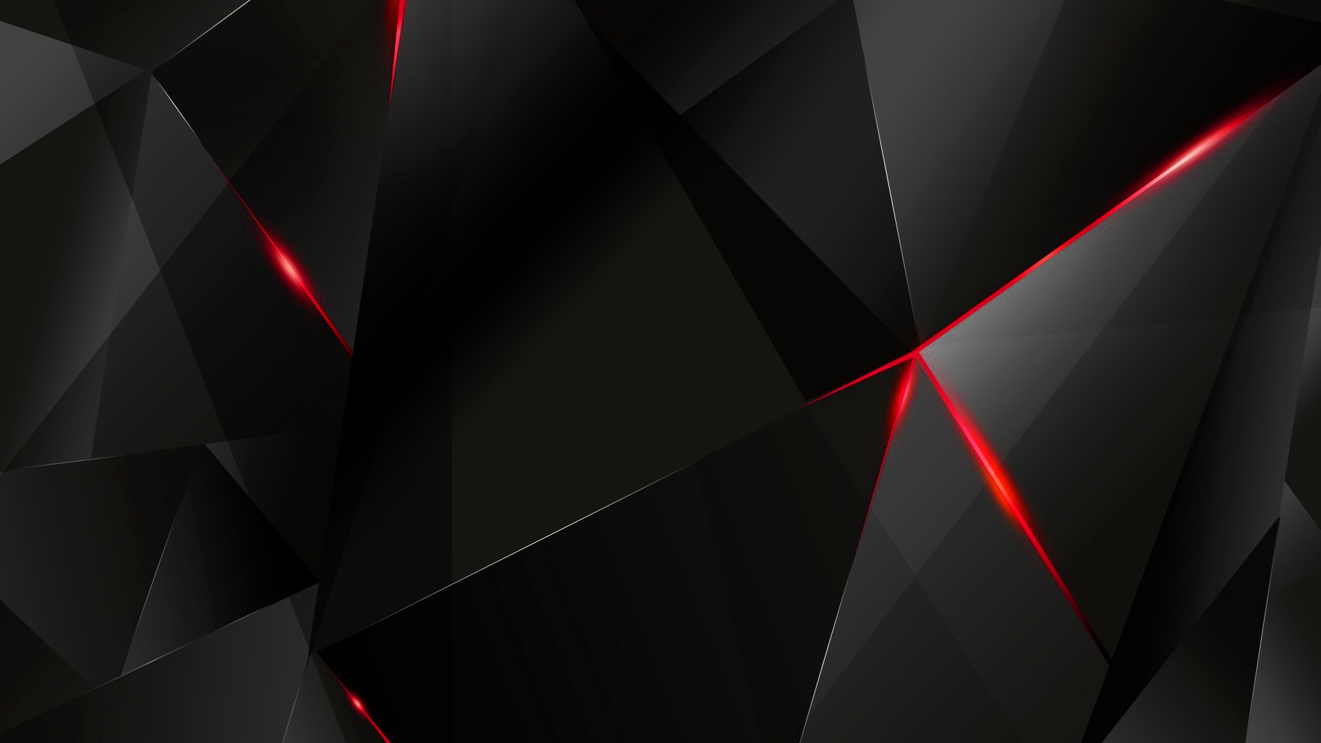 1920x1080 ... Wallpapers - Red Abstract Polygons (Black BG) (RE) by kaminohunter