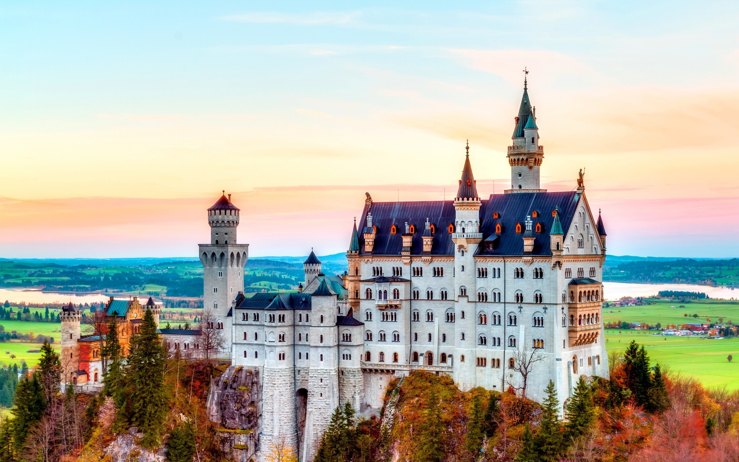 2560x1600 HDR, Castle, Landscape, Building, Neuschwanstein Castle Wallpapers HD /  Desktop and Mobile Backgrounds