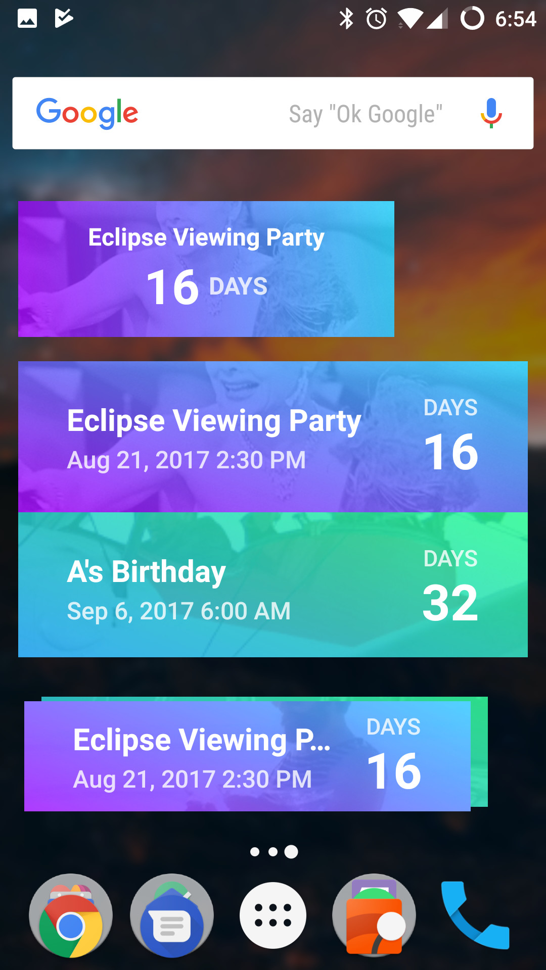 1080x1920 You can even keep an eye on the clock for each event as they count down via  a series of quite attractive looking widgets, which come in a wide variety  of ...