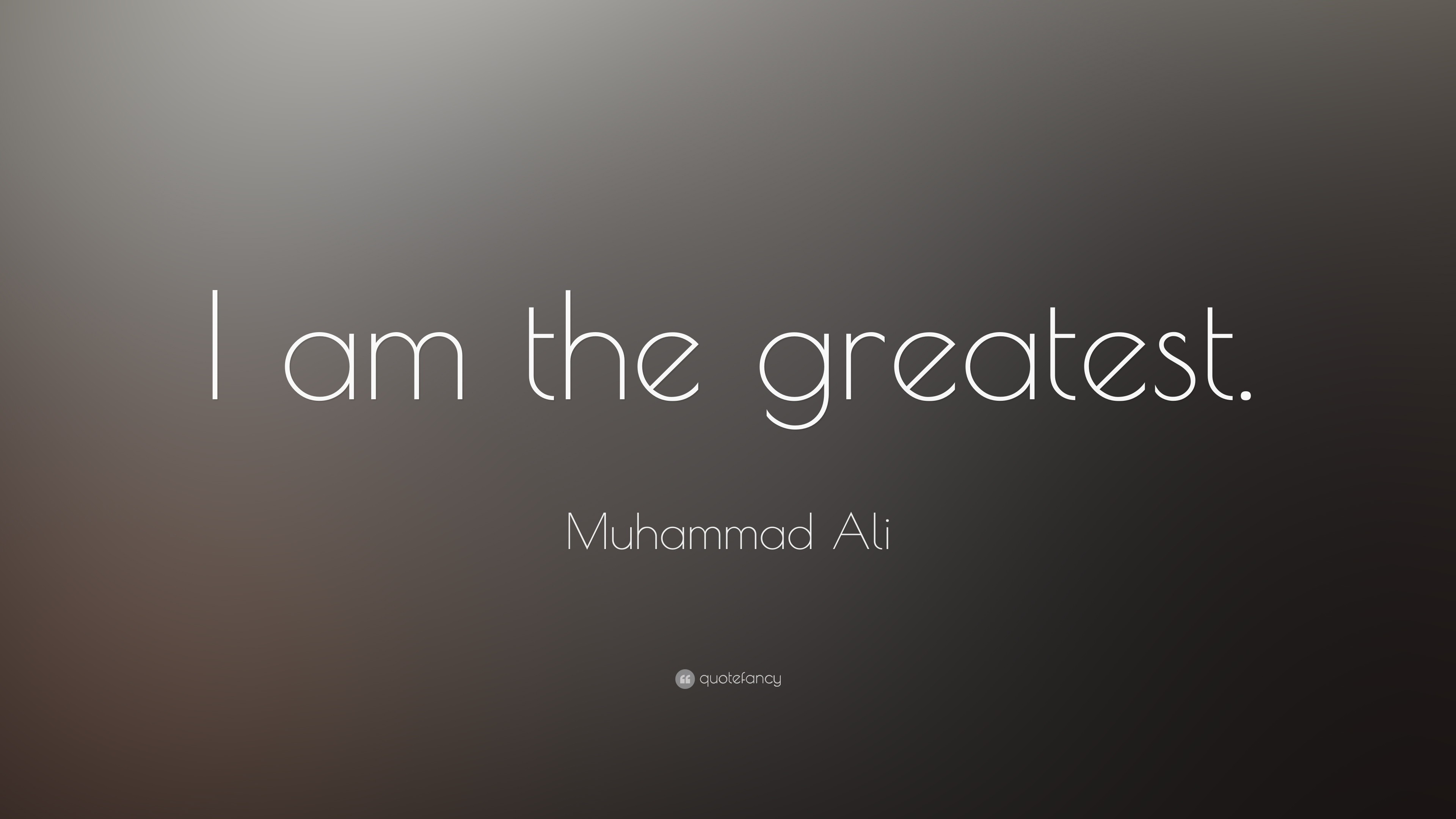 3840x2160 Muhammad Ali Quote: “I am the greatest.”