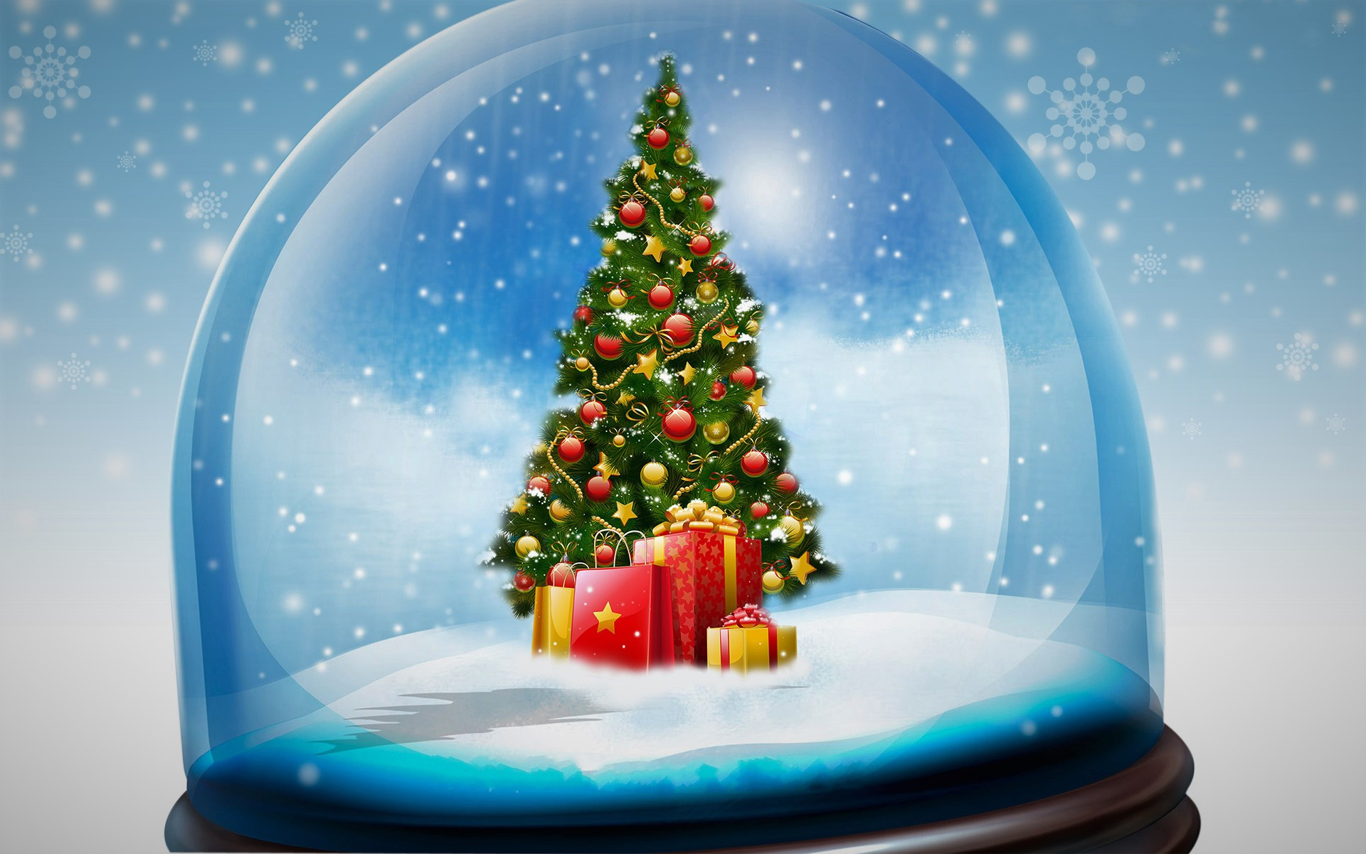 1920x1200 Holiday - Christmas Holiday Snow Globe Christmas Tree Christmas Ornaments  Gift Wallpaper