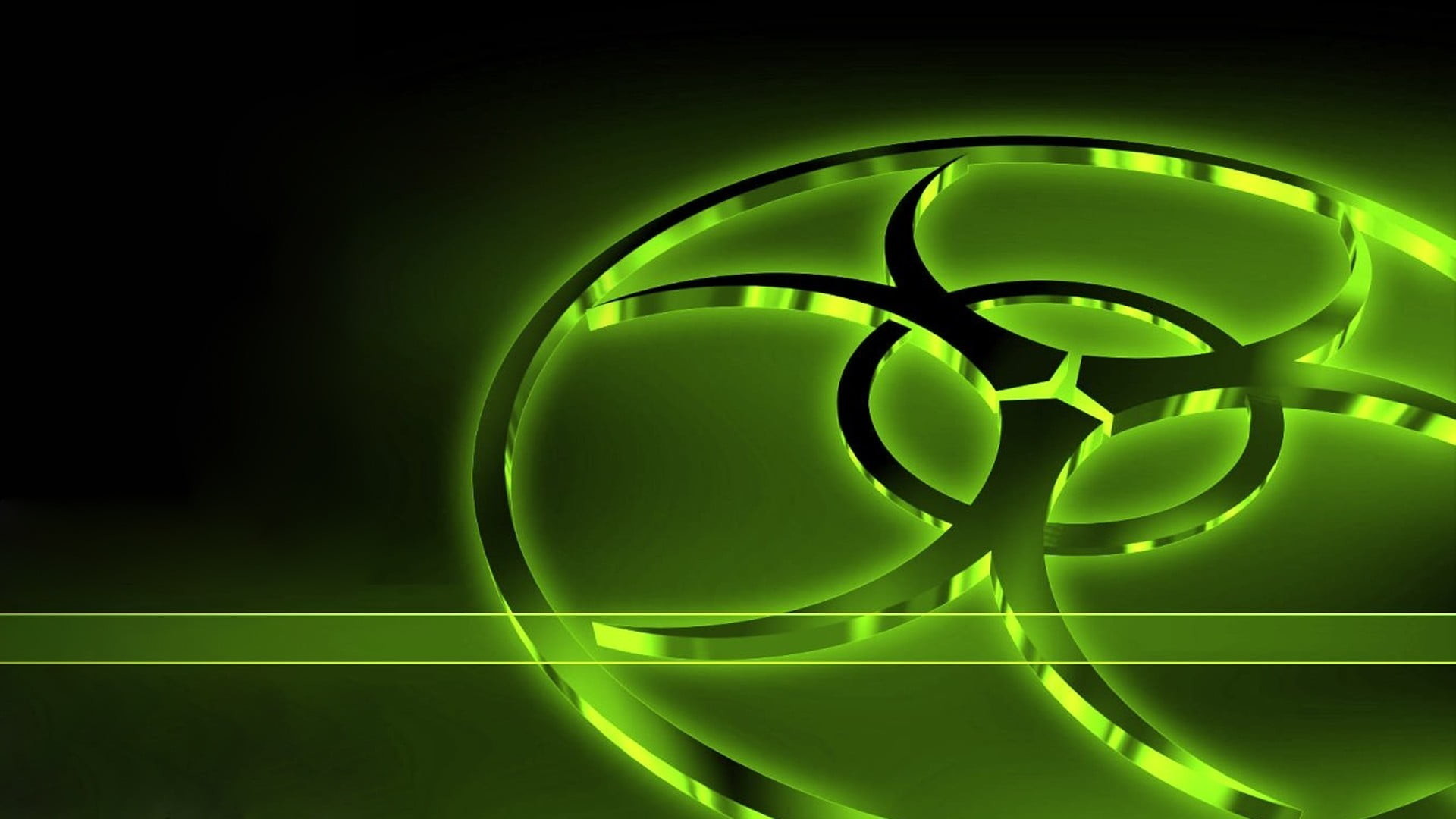 1920x1080 green Biohazard logo, abstract HD wallpaper