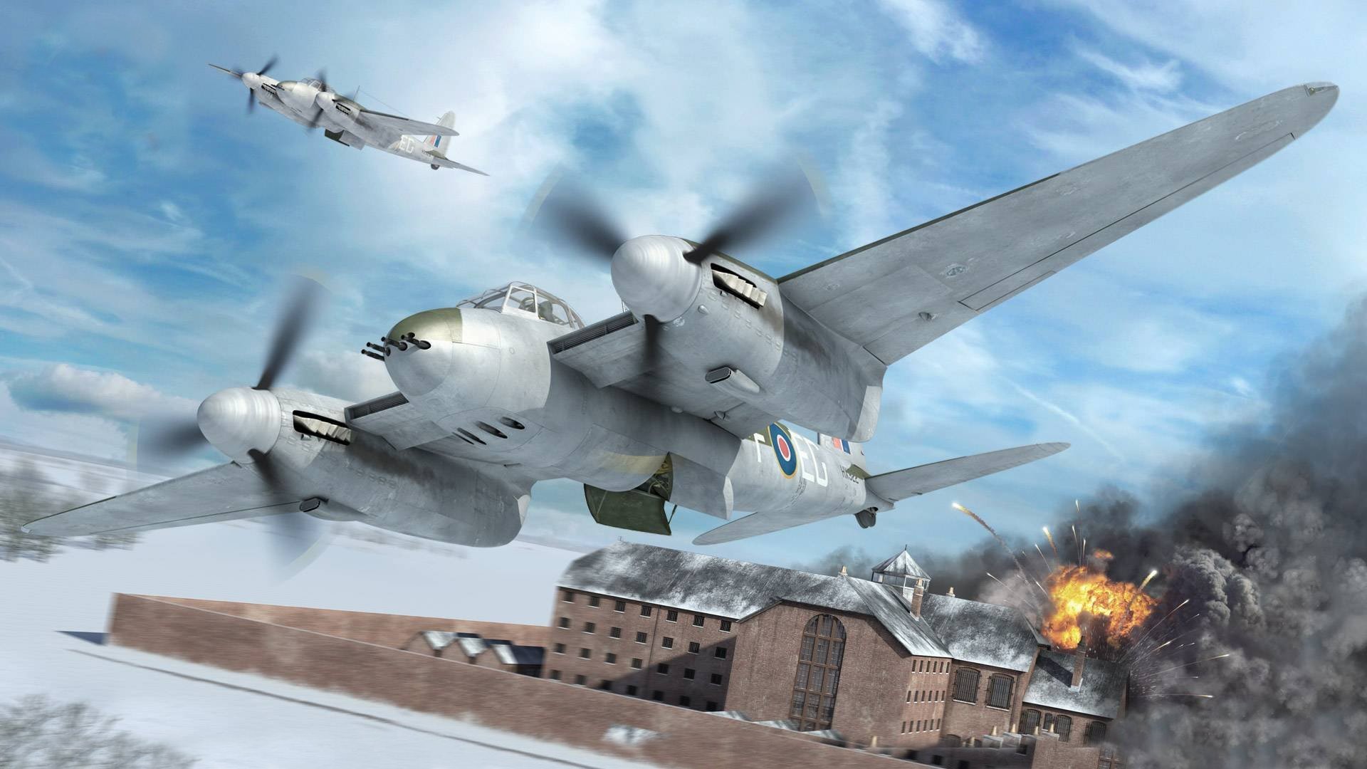 1920x1080 de havilland mosquito british multi-purpose bomber night fighter of world  war ii picture art