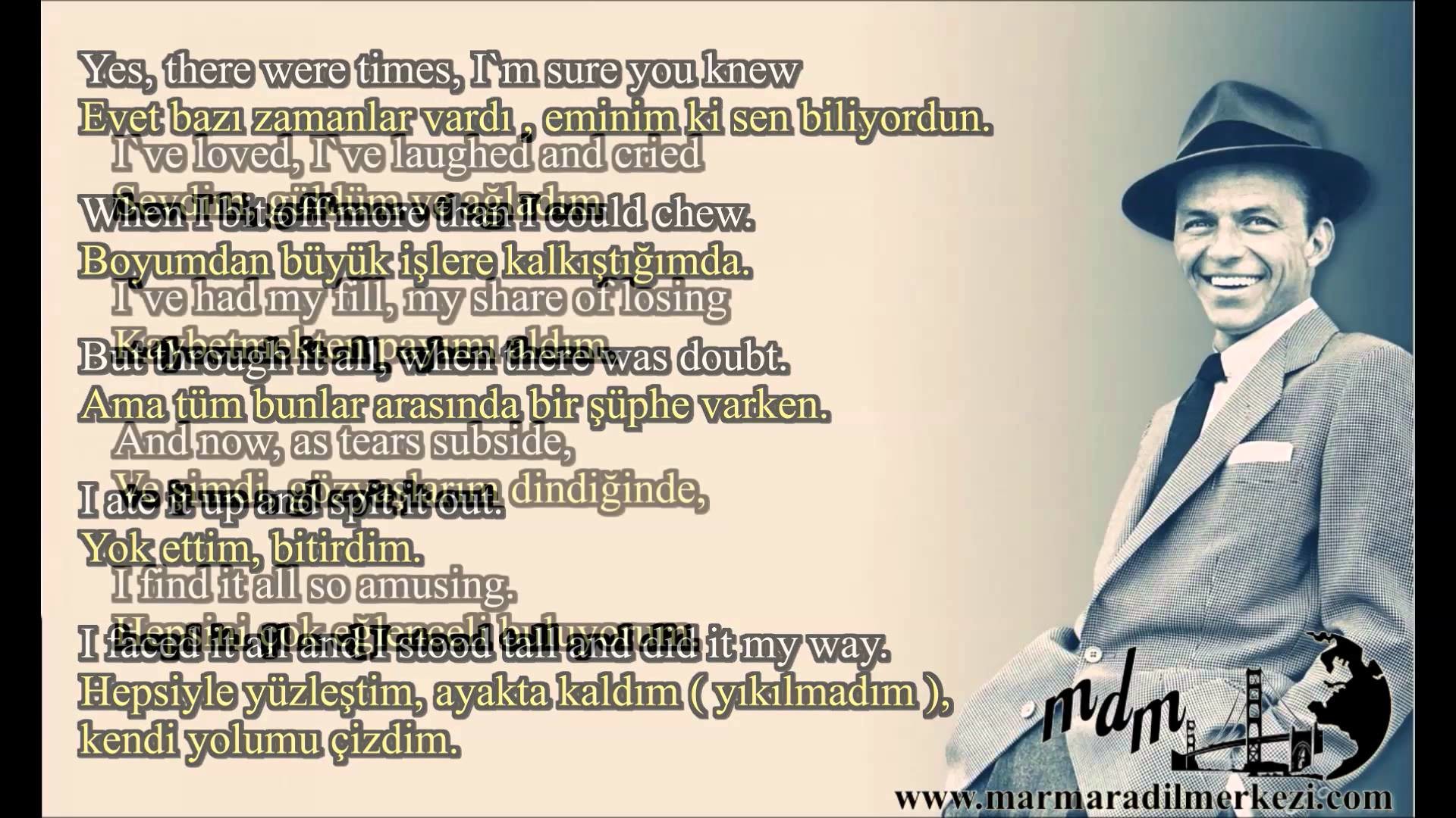 1920x1080 Frank Sinatra - My Way Lyrics - My Way TÃ¼rkÃ§e Ãeviri
