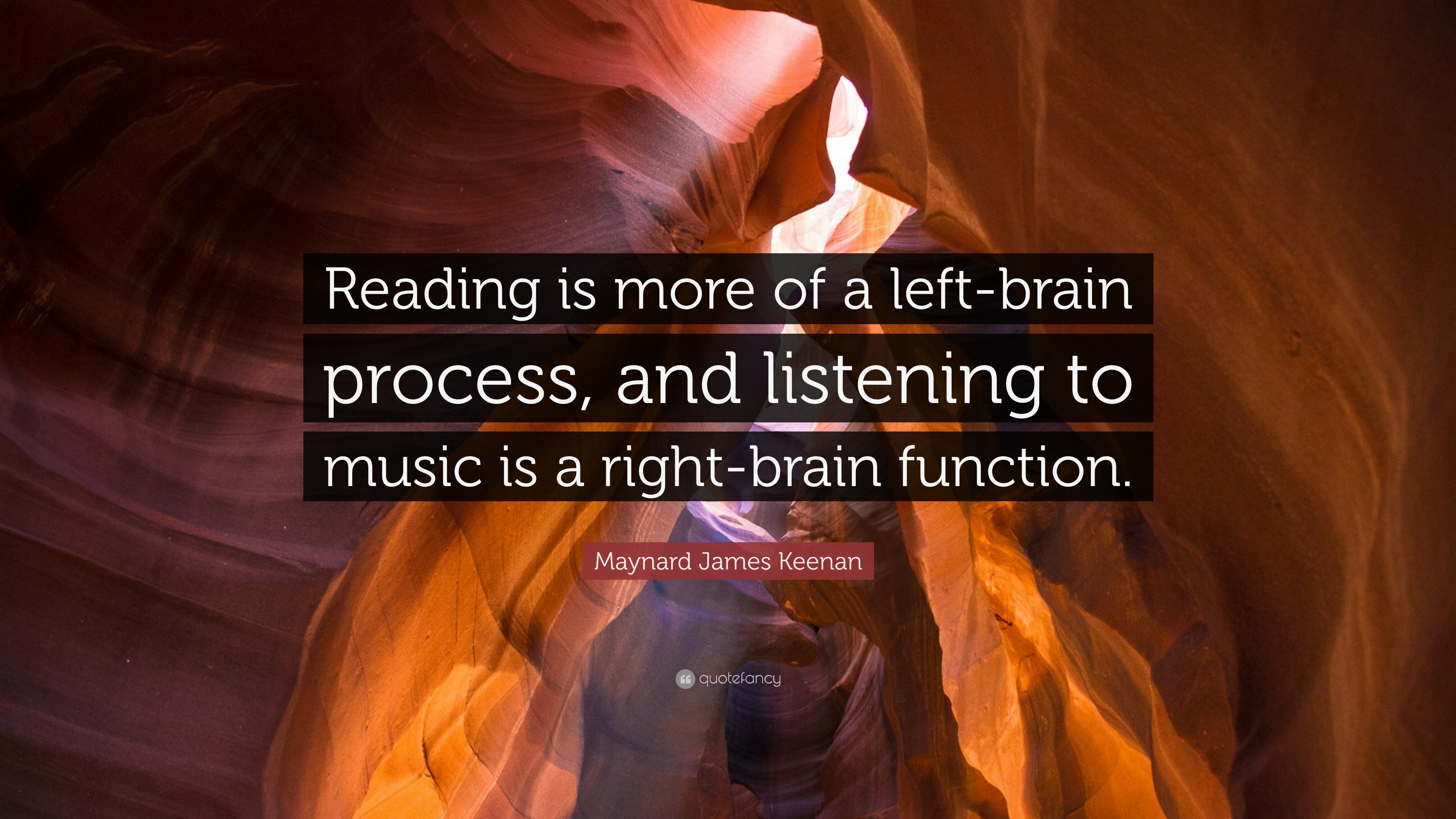 3840x2160 Maynard James Keenan Quote: “Reading is more of a left-brain process,
