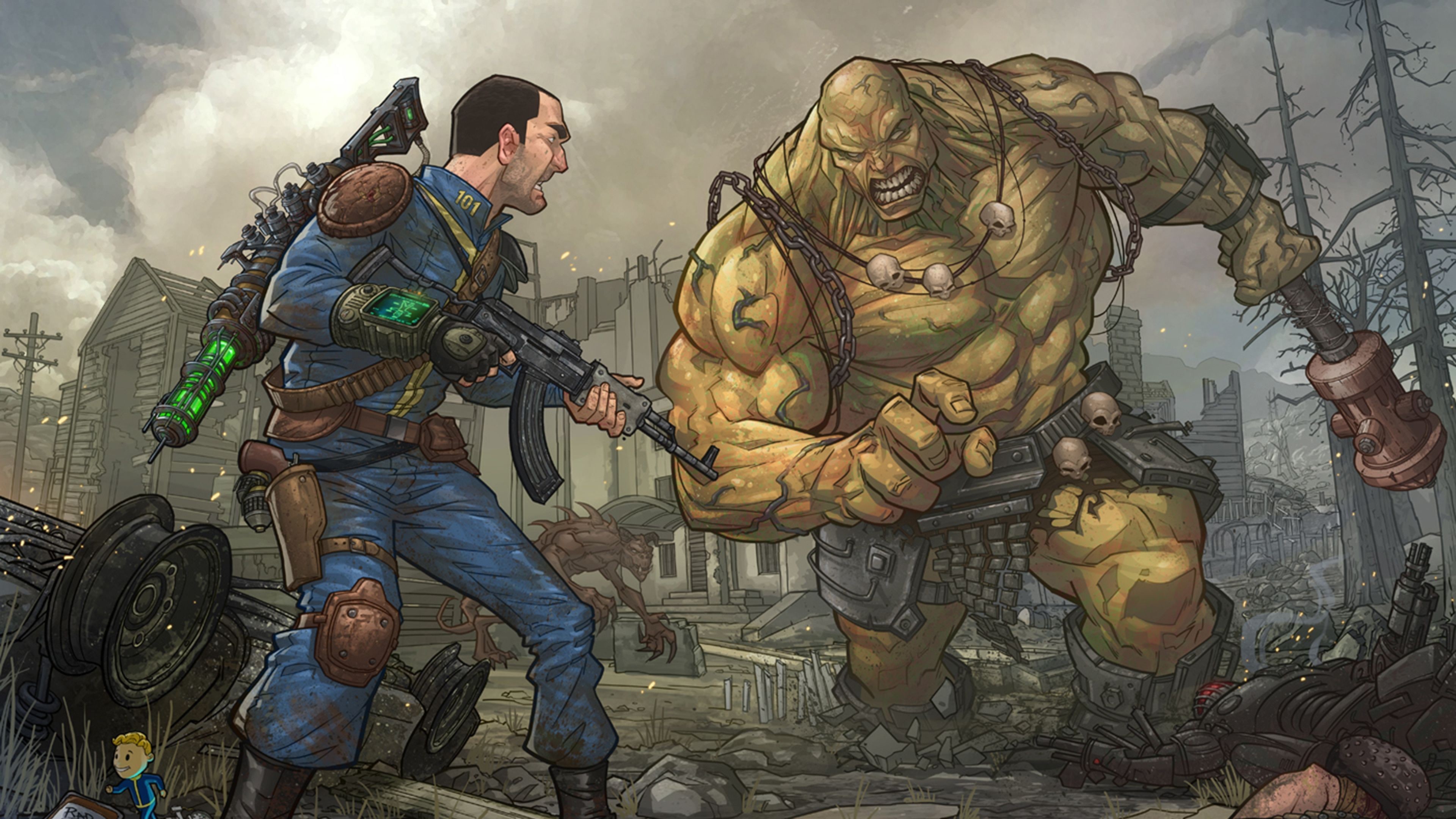 3840x2160 Download Wallpaper  Fallout 3, Super mutant, Behemoth 4K .
