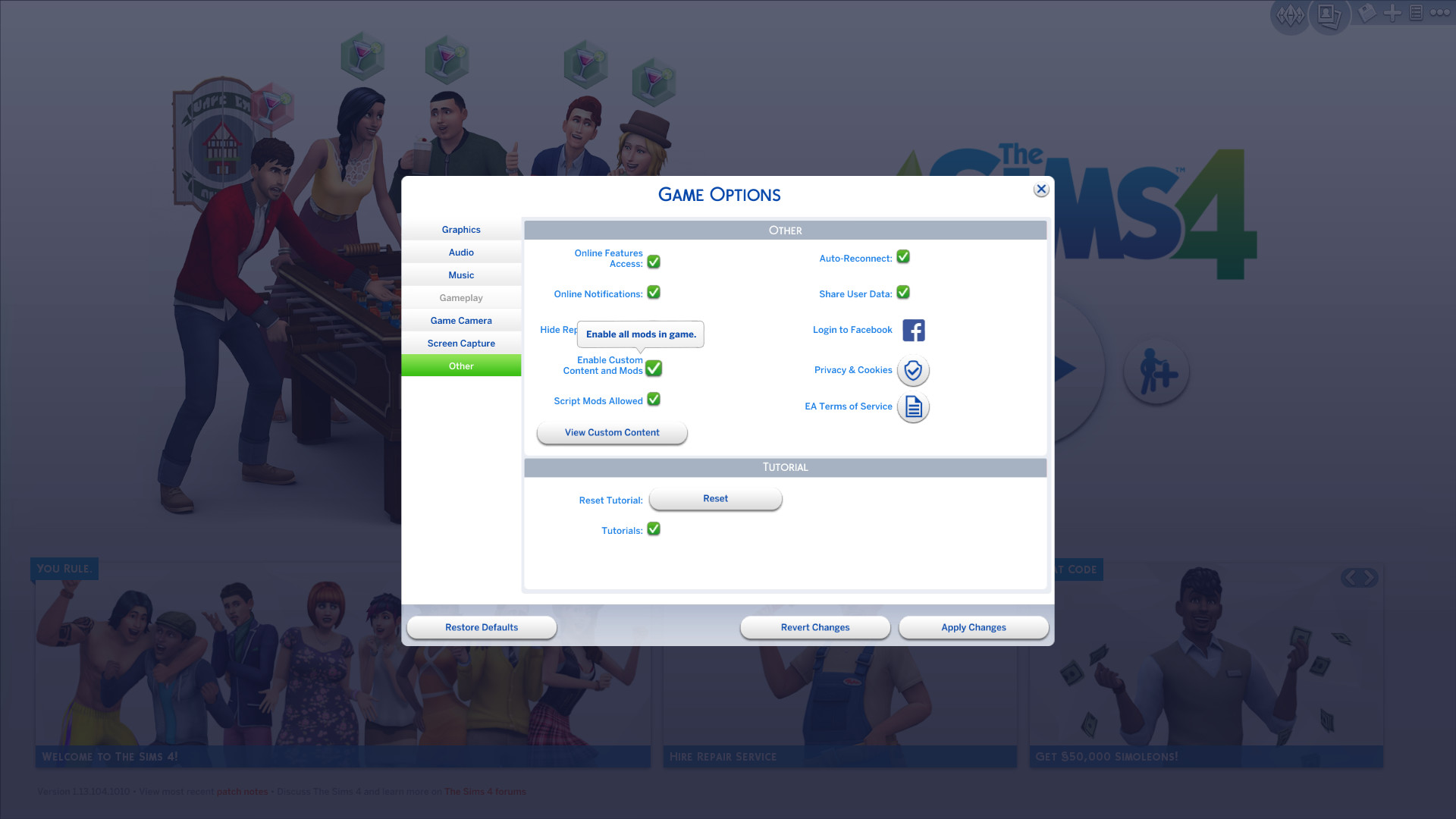 1920x1080 Picture source: http://simsvip.com/2015/12/04/the-sims-4 -mods-now-automatically-disabled-with-new-game-patches/