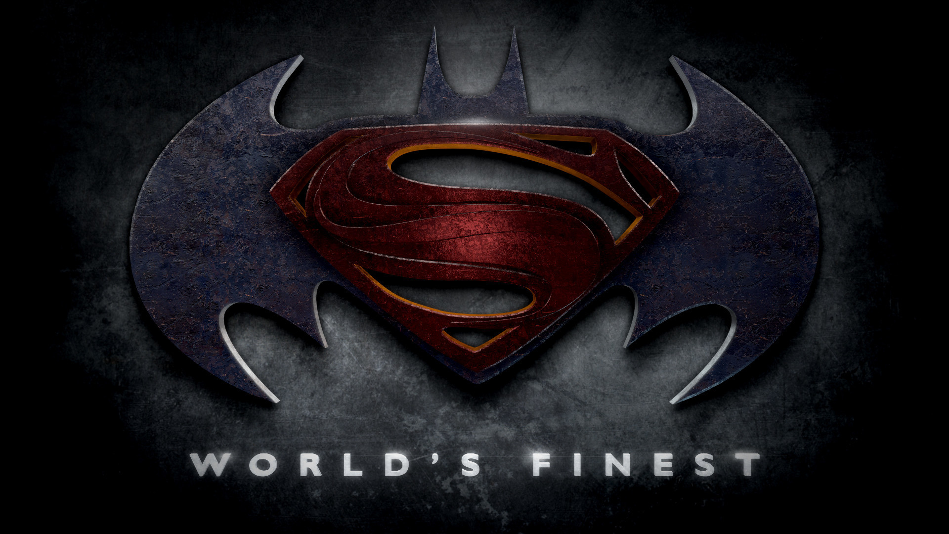 1920x1080 Batman - Superman - Justice League Logos in the Style of "Man of Steel"