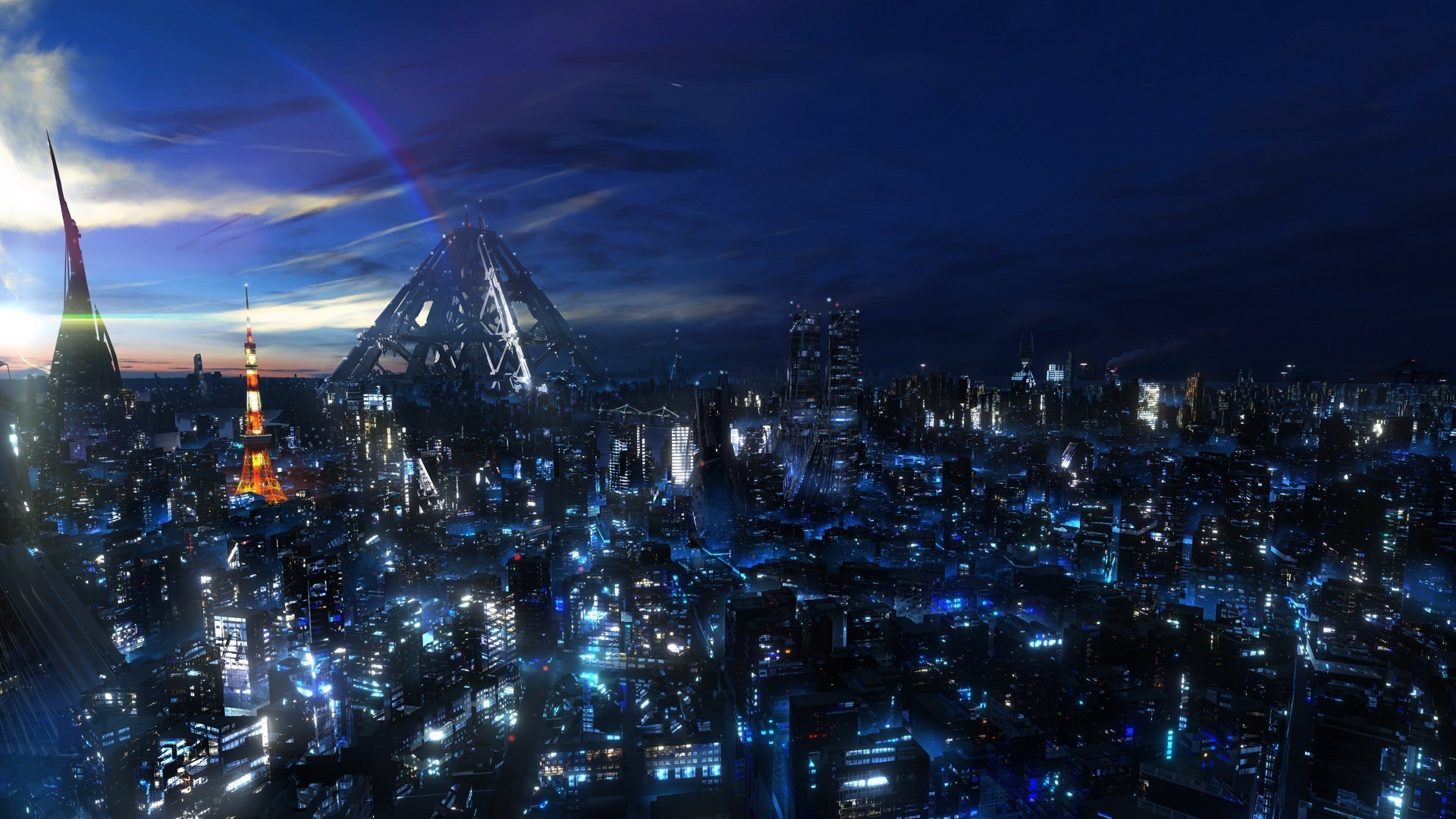 1920x1080 Cityscapes anime cities futuristic city wallpaper |  | 206297 |  WallpaperUP