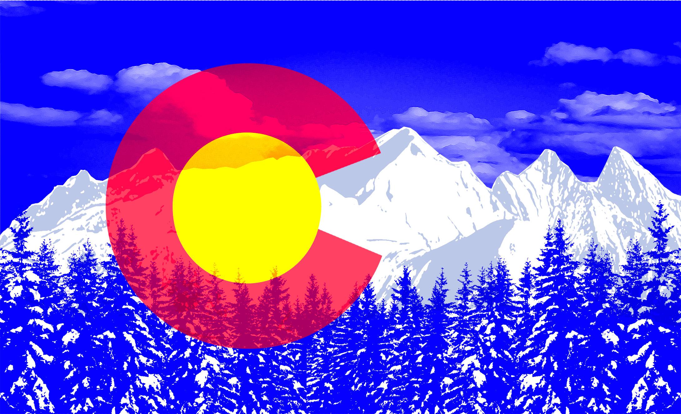 2181x1325 Colorado Flag Pop Art Wallpaper